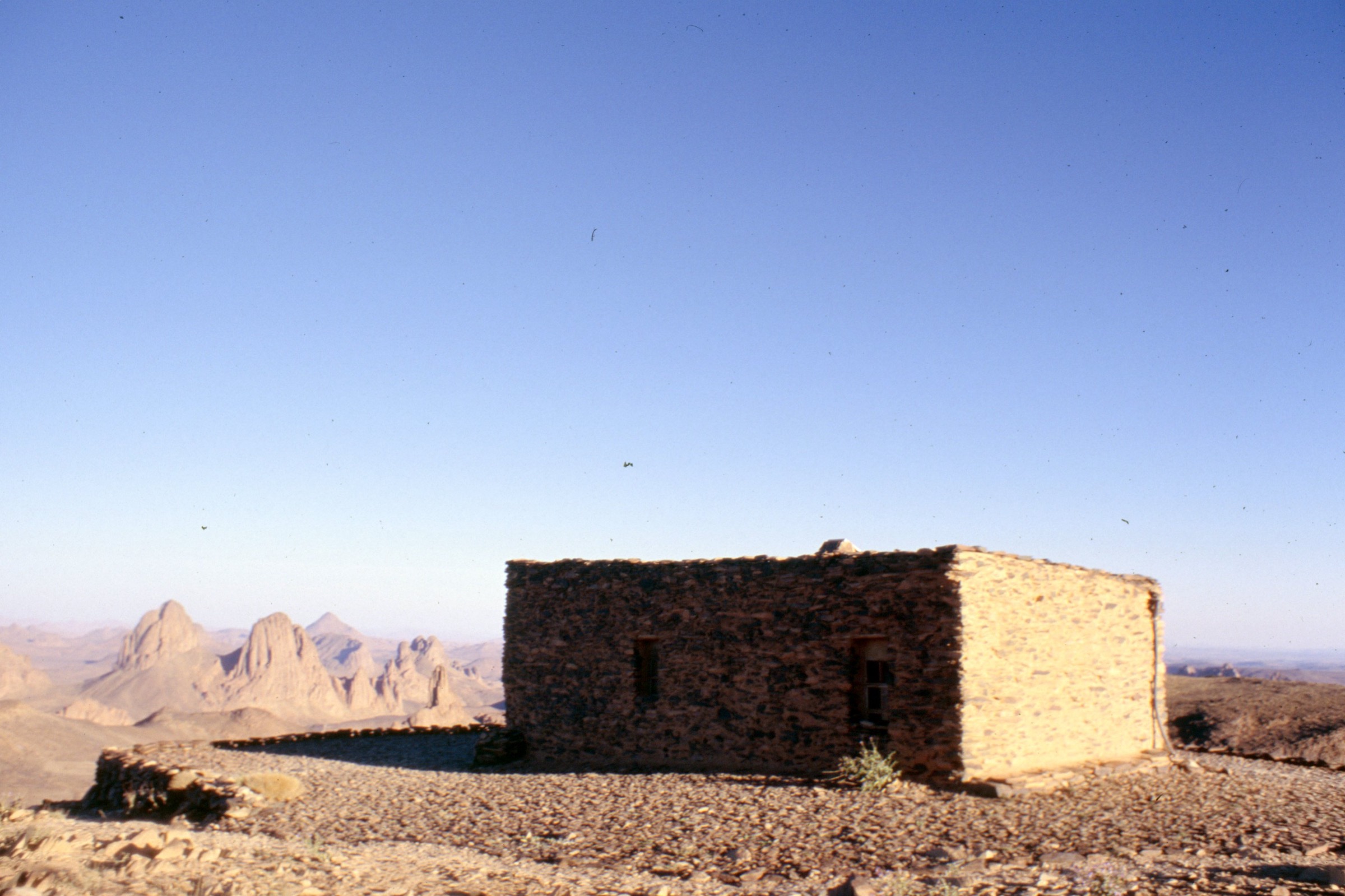 Charles de Foucauld hermitage on the Assekrem plateau in the Hoggar Mountains