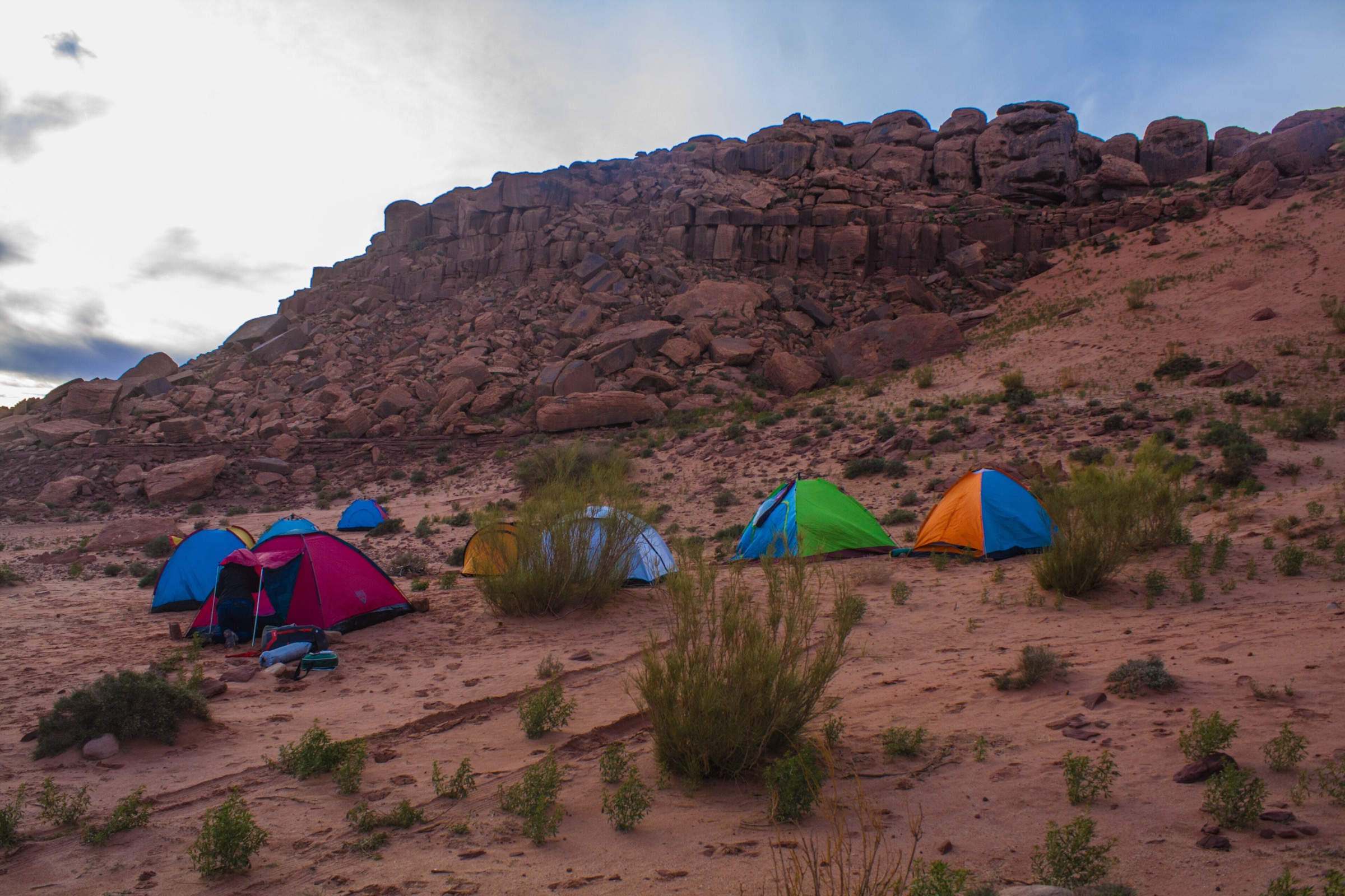 Bivouac in the Smail Laouedj mountains near Tiout, Naama, Algeria
