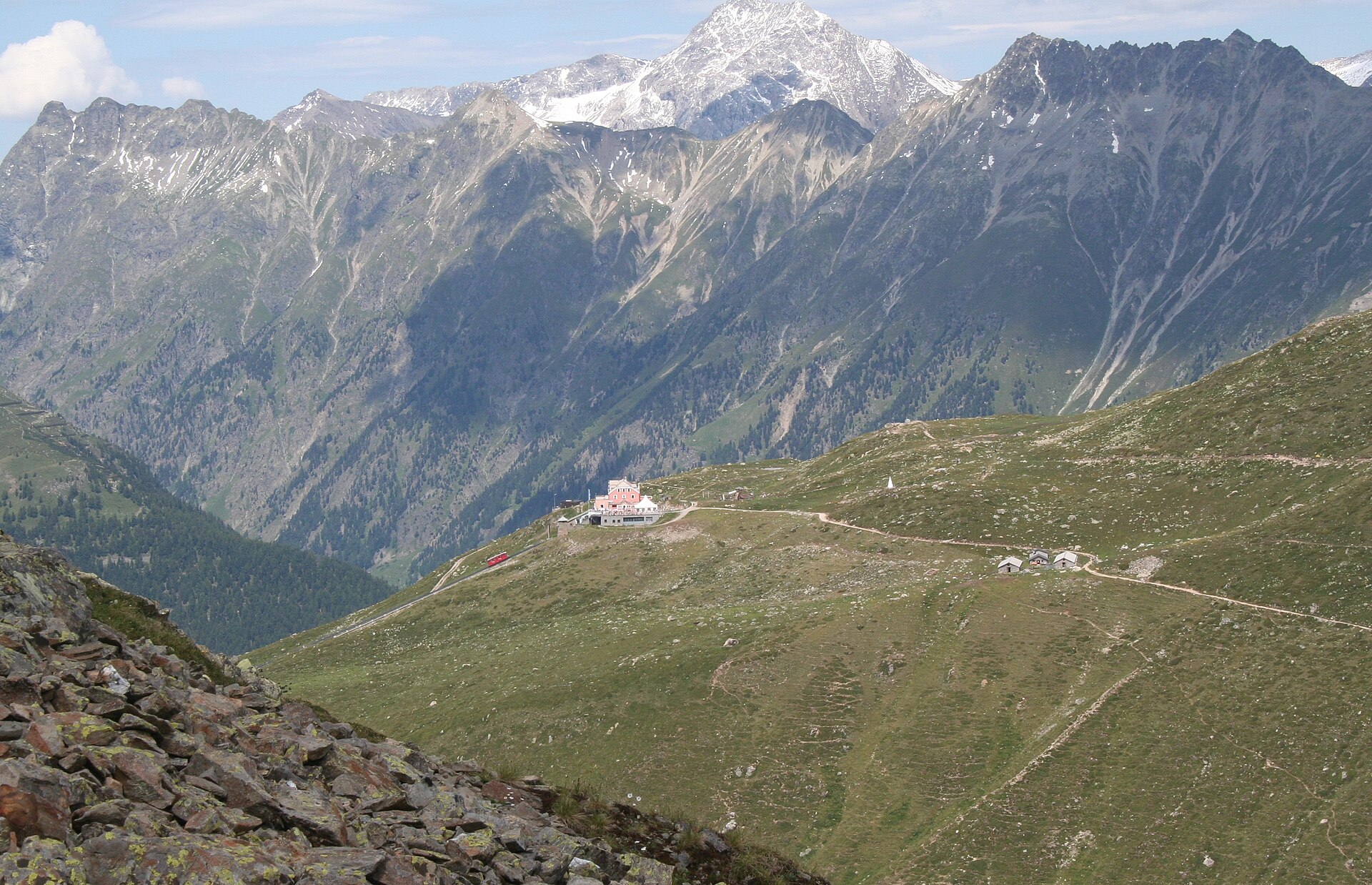 Panorama depuis Muottas Muragl sur la Haute-Engadine