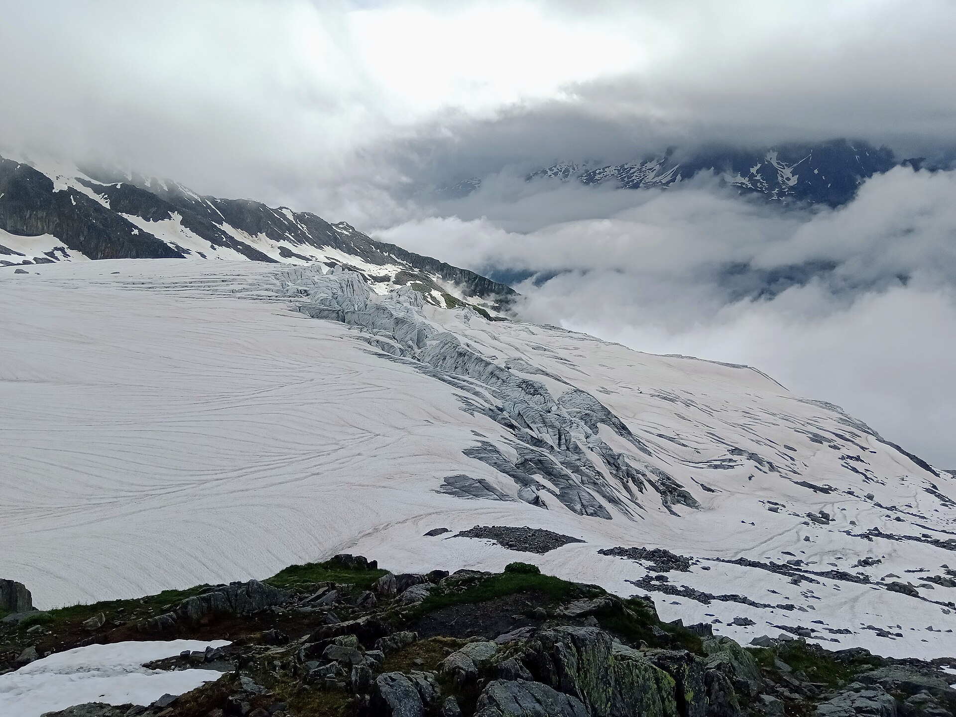 Glacier du Tour at Refuge Albert 1er