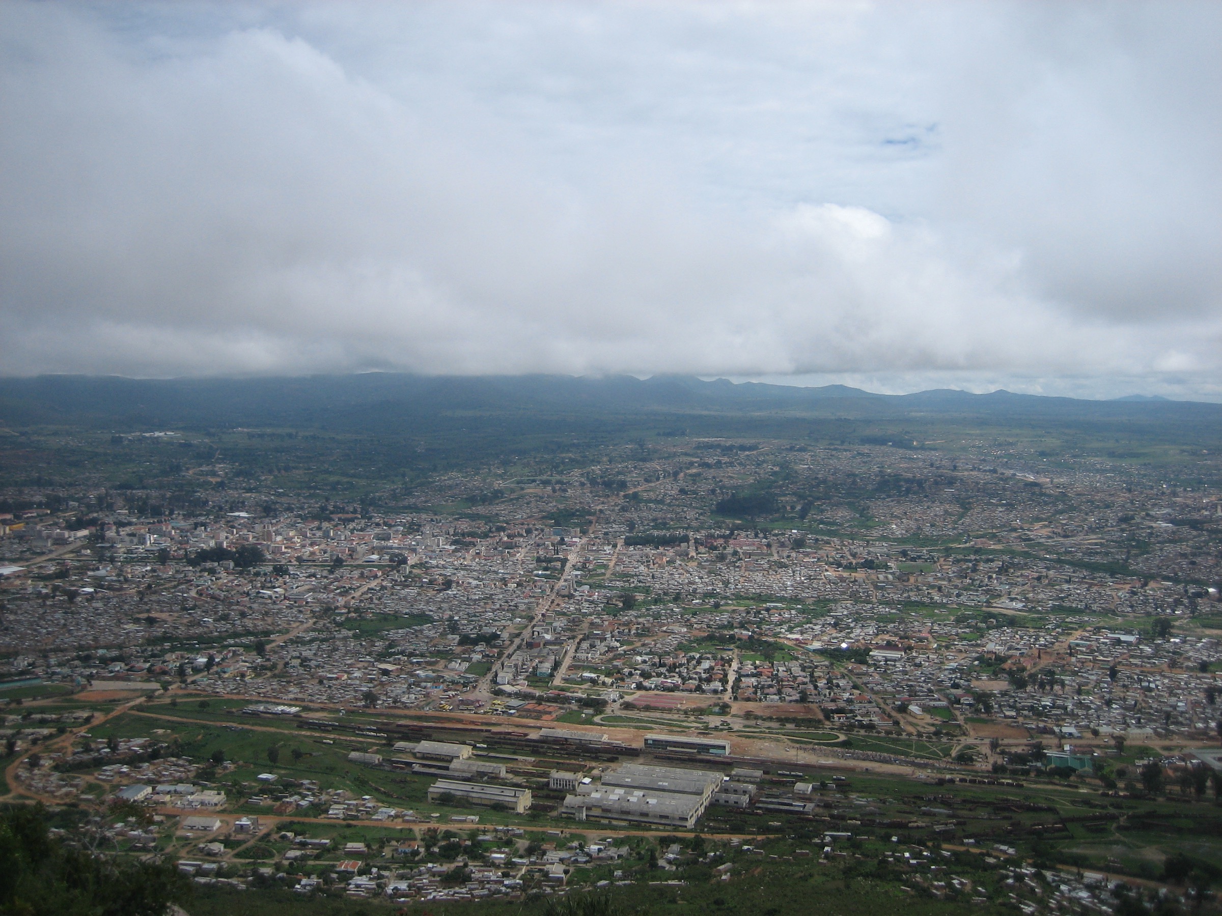 Panoramic view of Lubango on the Huíla plateau — representative regional image of the highland country from which the Cascata da Leba descends