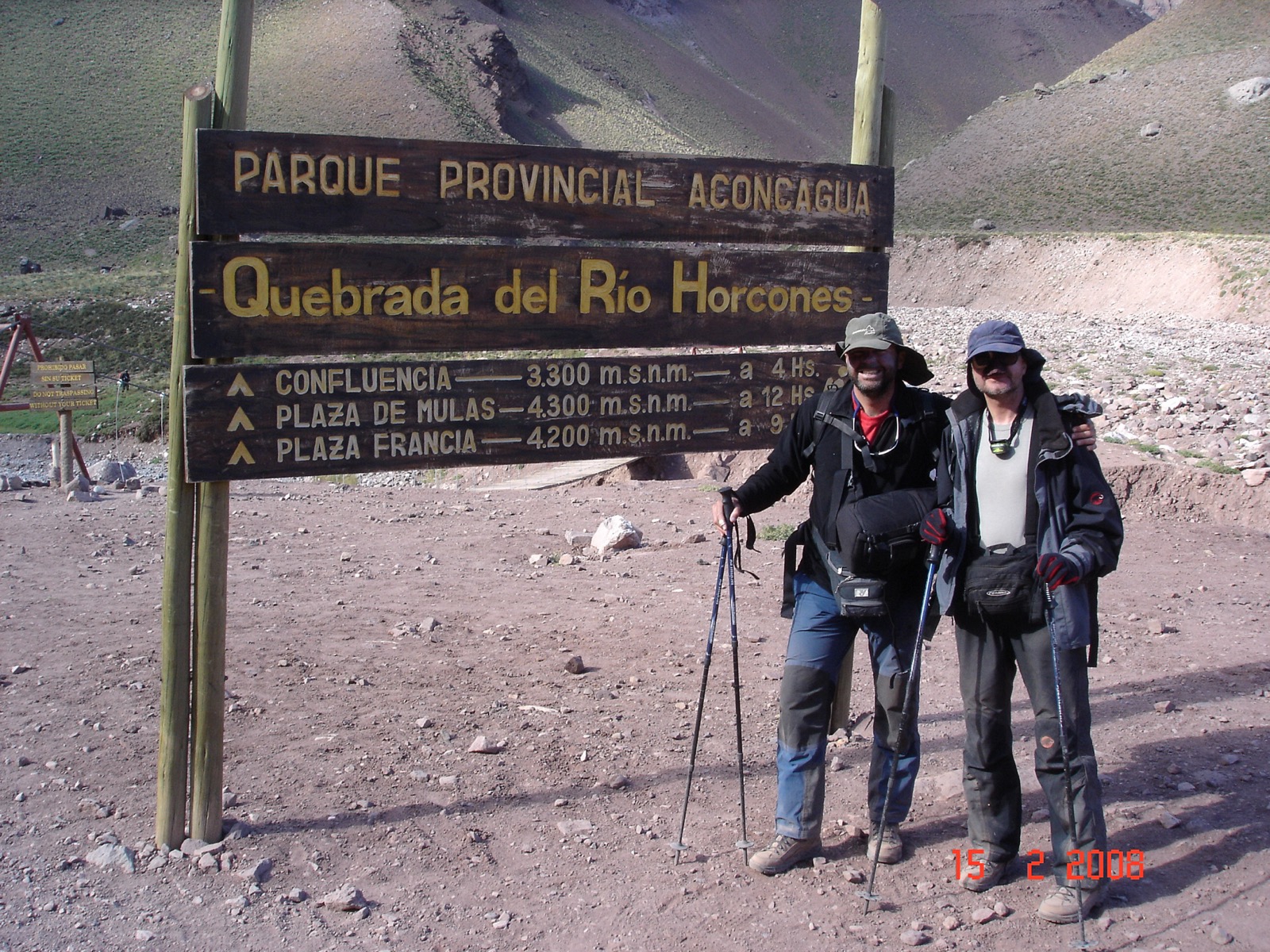 Quebrada de Horcones près de l'Aconcagua