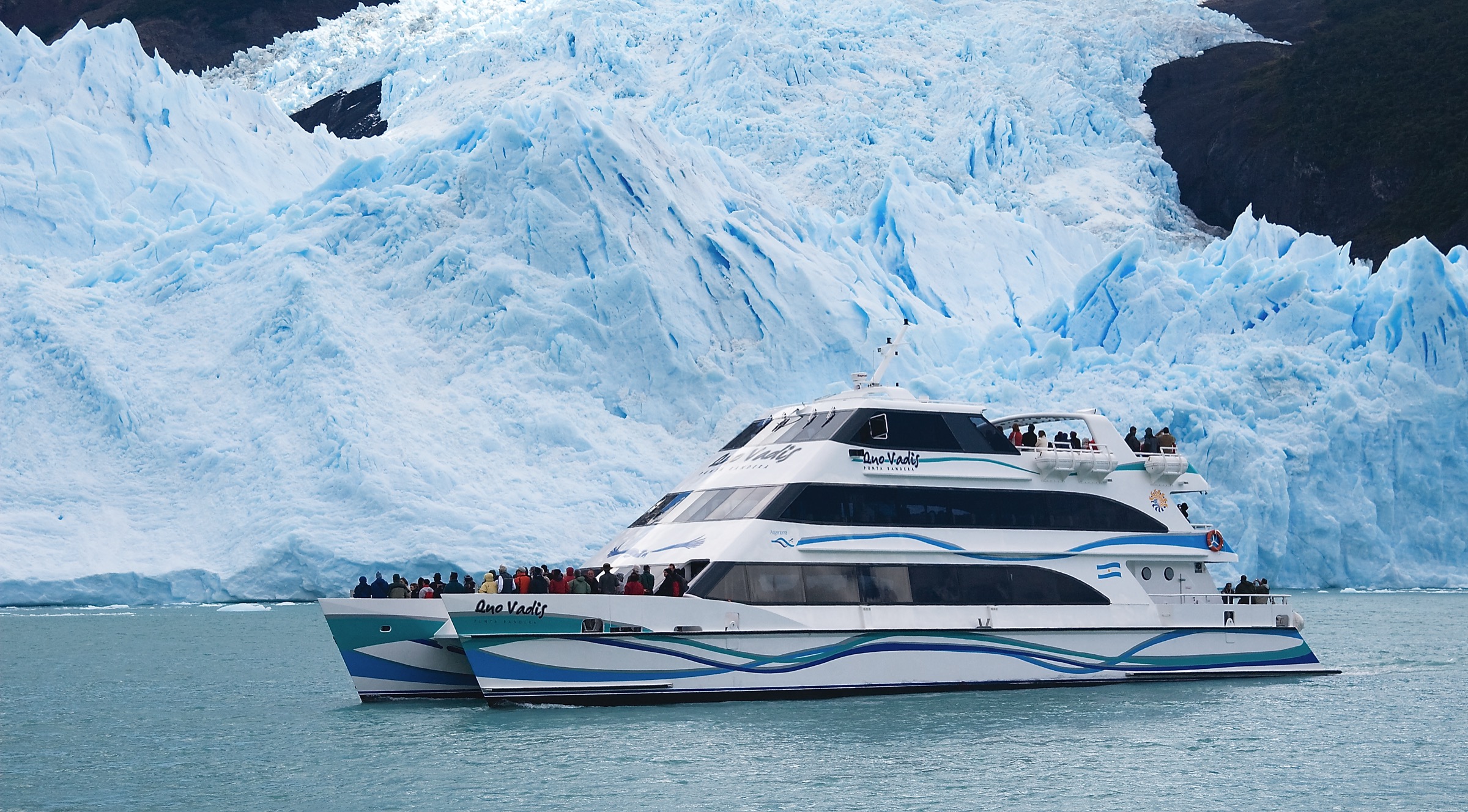 Glaciar Upsala vu depuis un bateau d'excursion sur le Lago Argentino