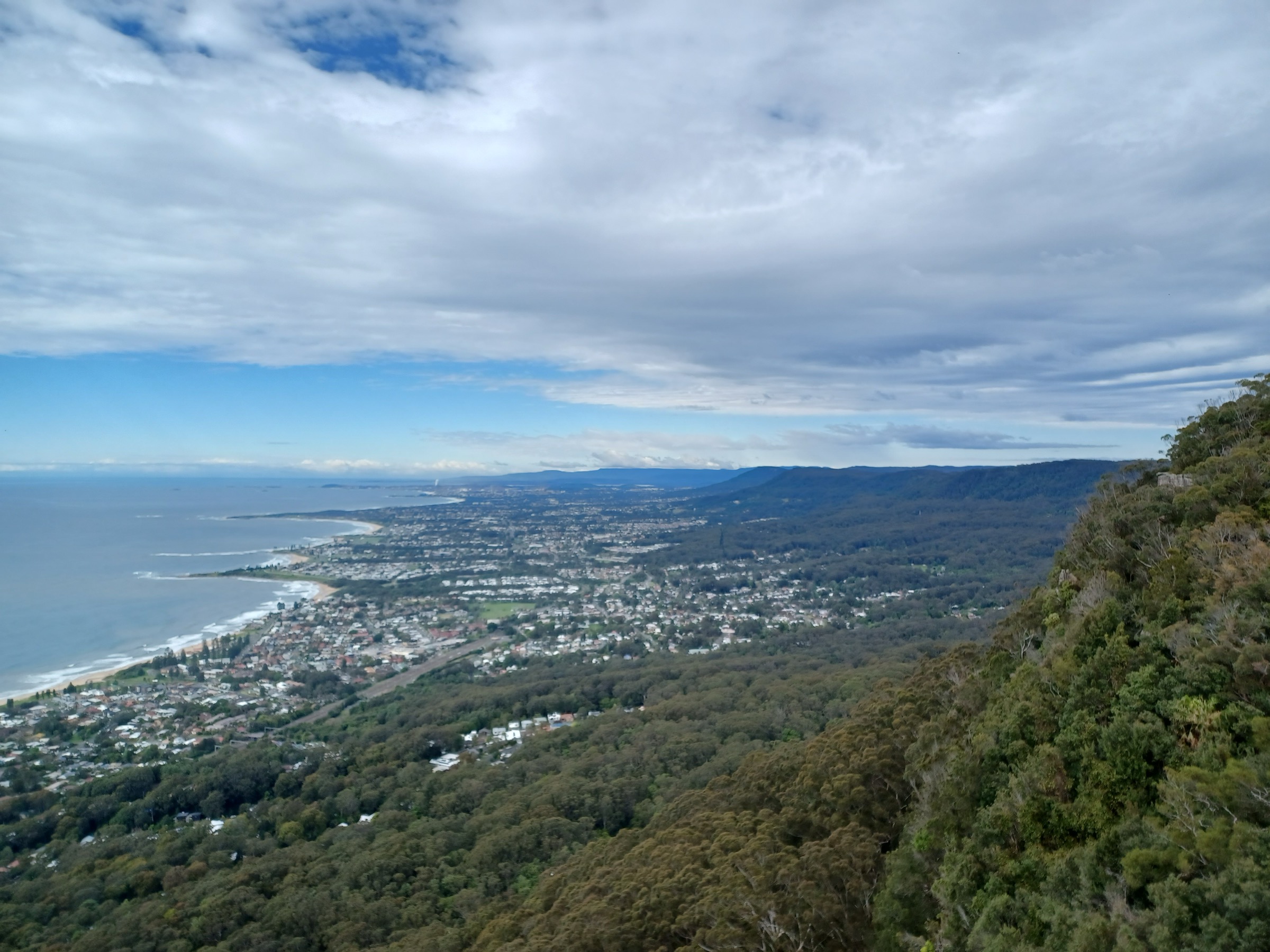 View from Sublime Point Lookout over the Illawarra coast