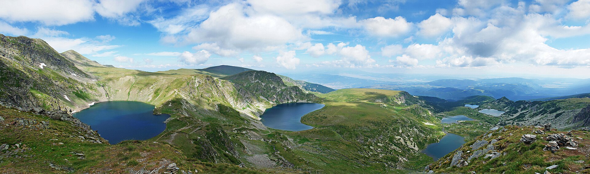 Seven Rila Lakes cirque panorama