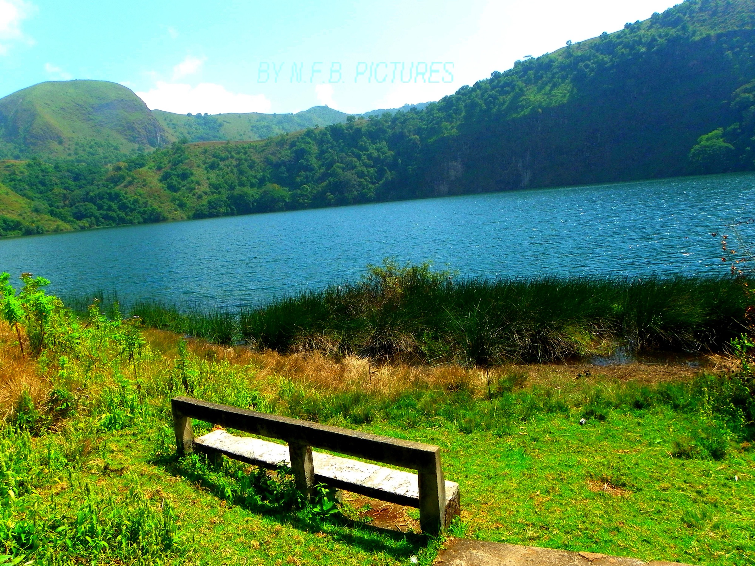 Crater lake at the summit of Mount Manengouba, Bakossi range, Cameroon
