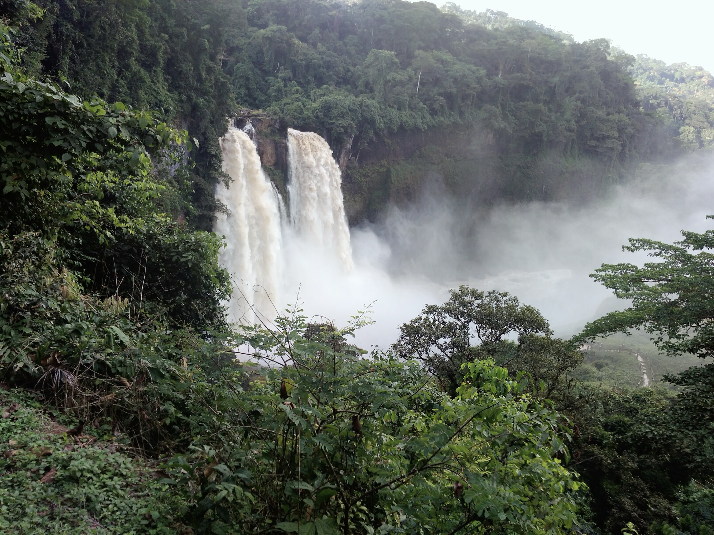Ekom-Nkam waterfall on the Nkam River near Melong, Cameroon