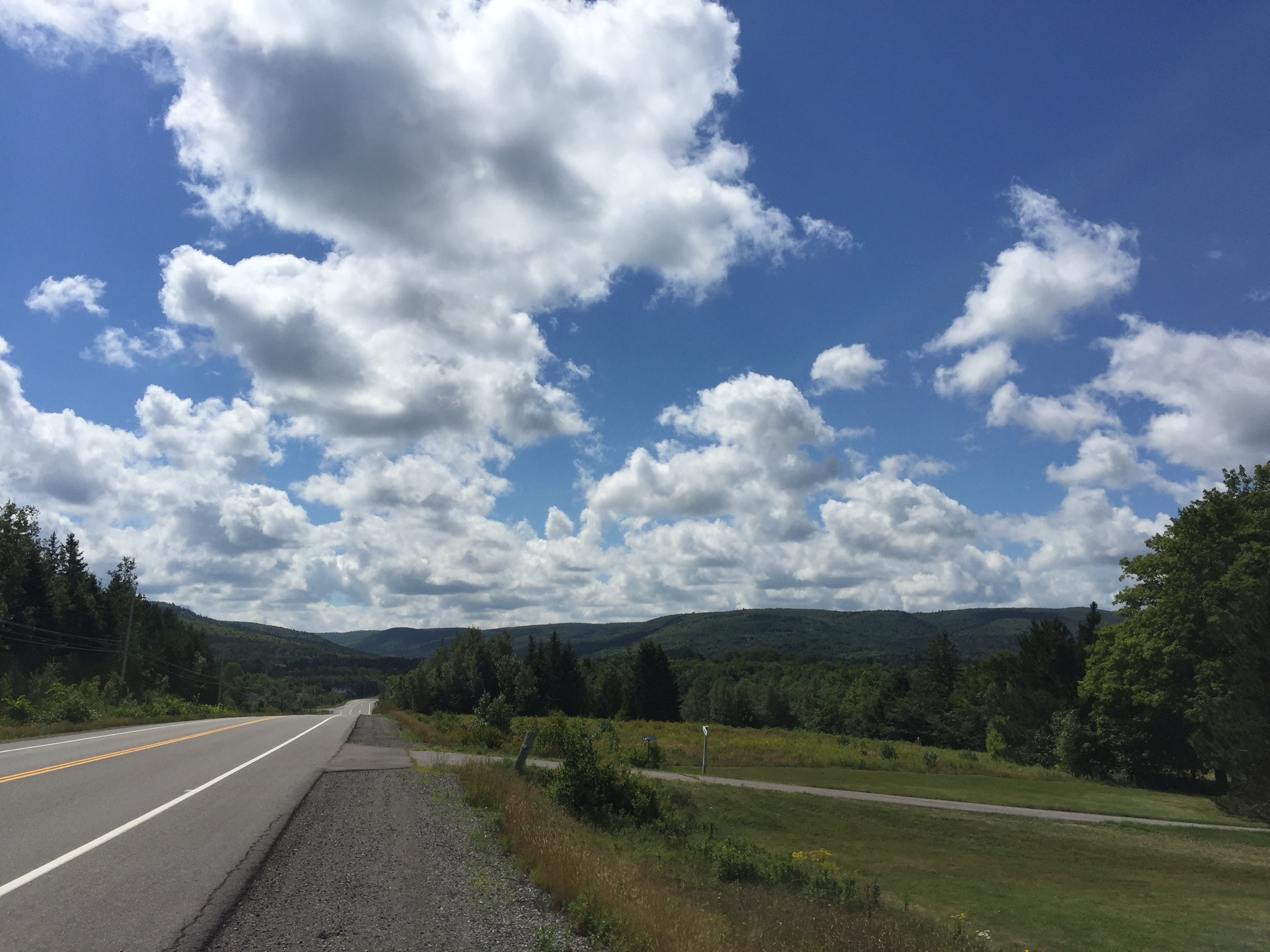 La Wentworth Valley dans le centre des Cobequid Mountains, le col le plus bas de la chaîne