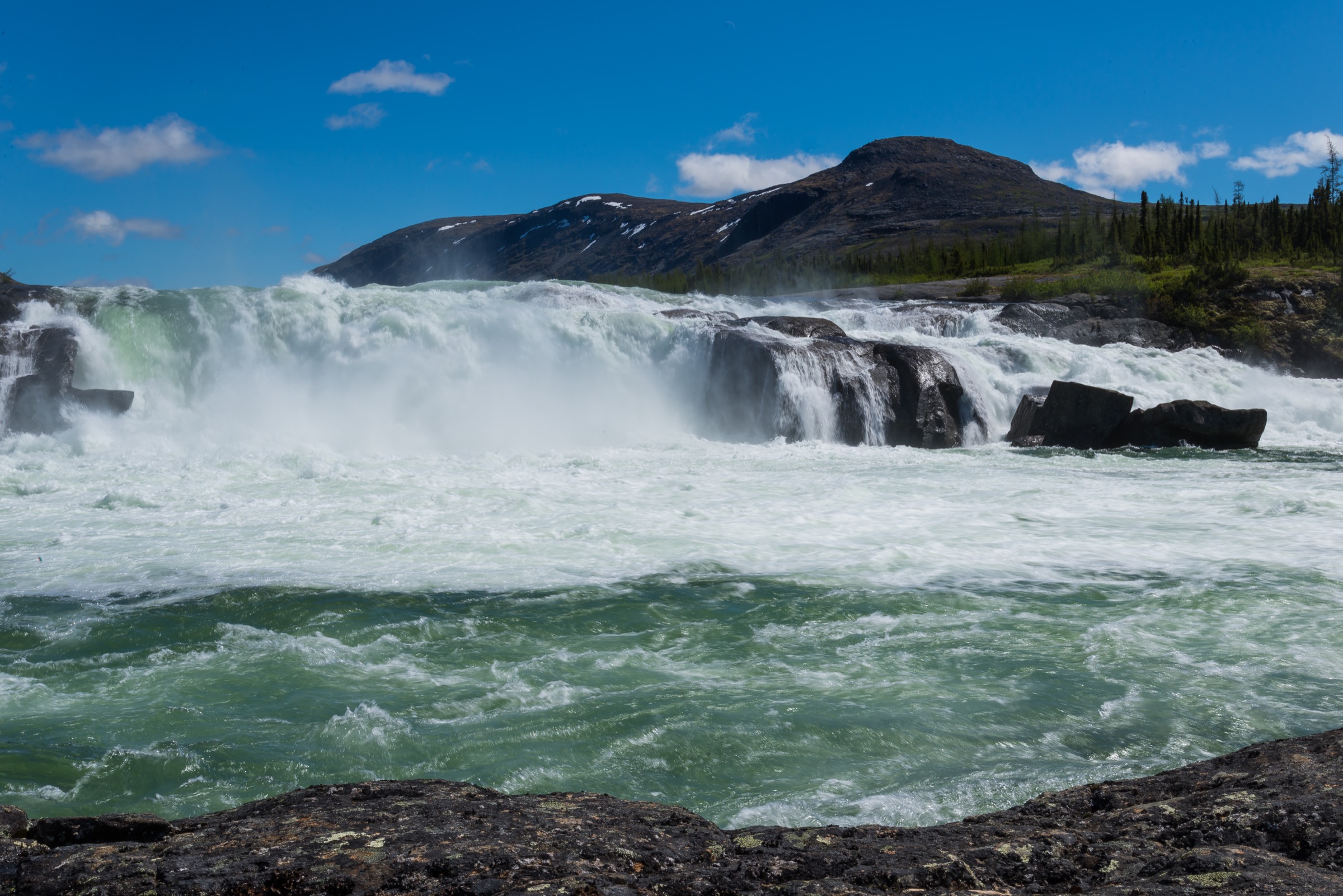 Korluktok Falls on the Koroc River, characteristic Koroc waterfall