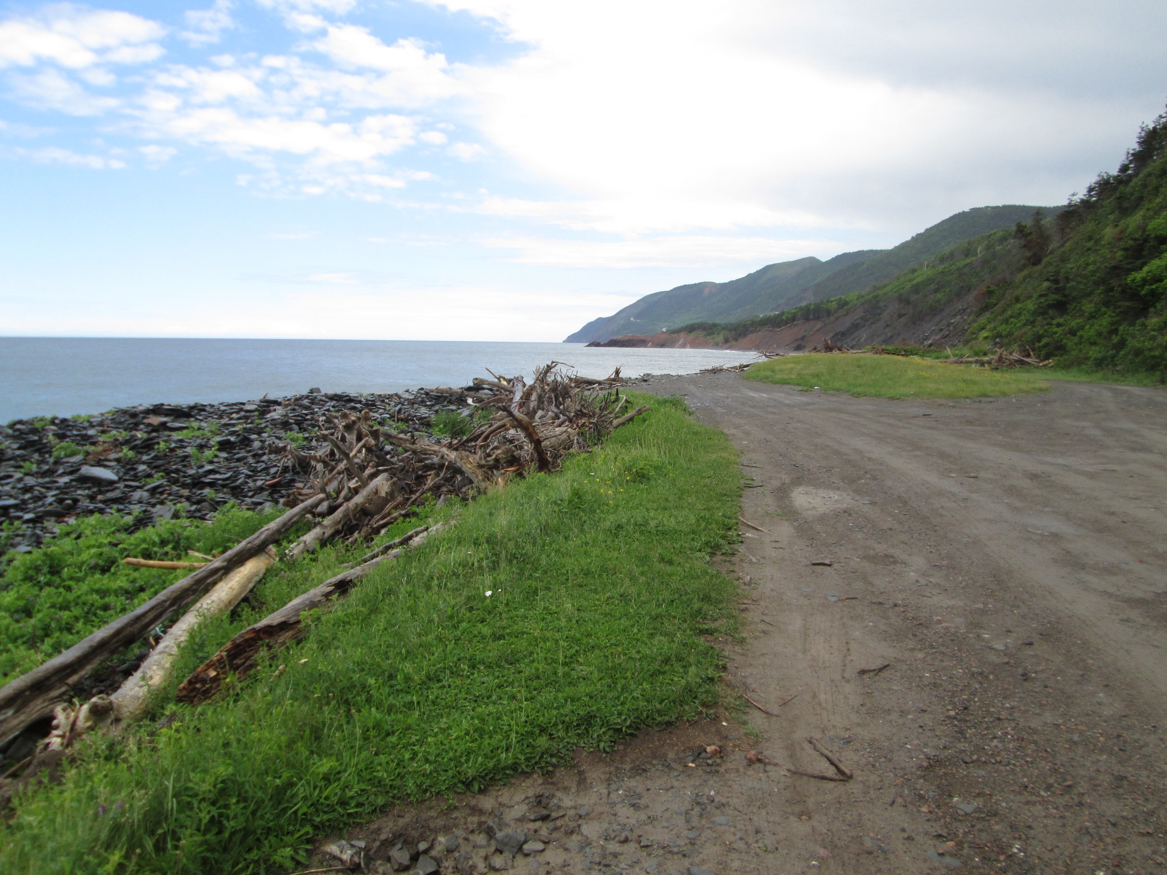 Le belvédère du Bloc sur le Cabot Trail au-dessus de Chéticamp, parc national des hautes-terres du Cap-Breton