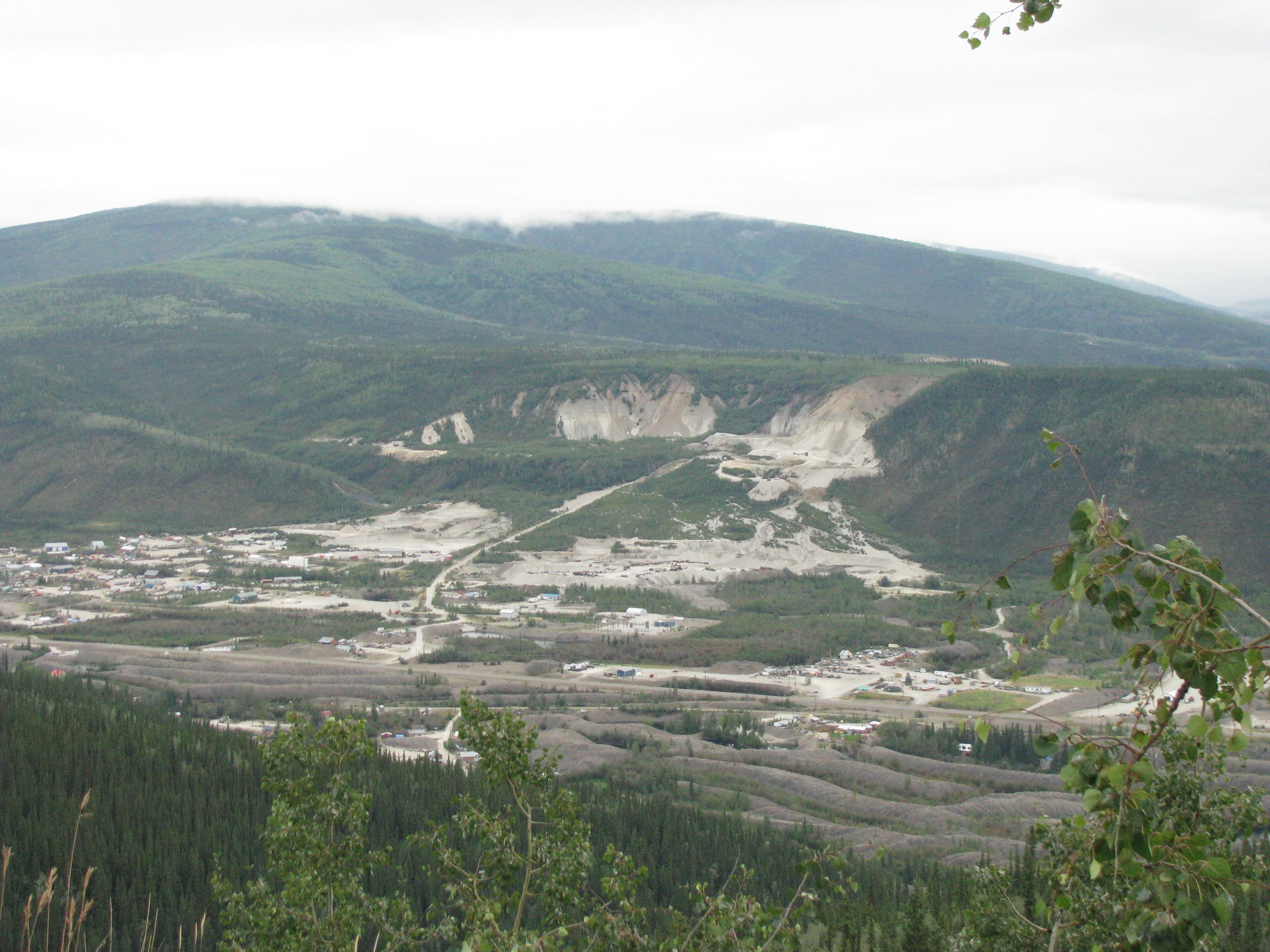 View of Dawson City from the Midnight Dome