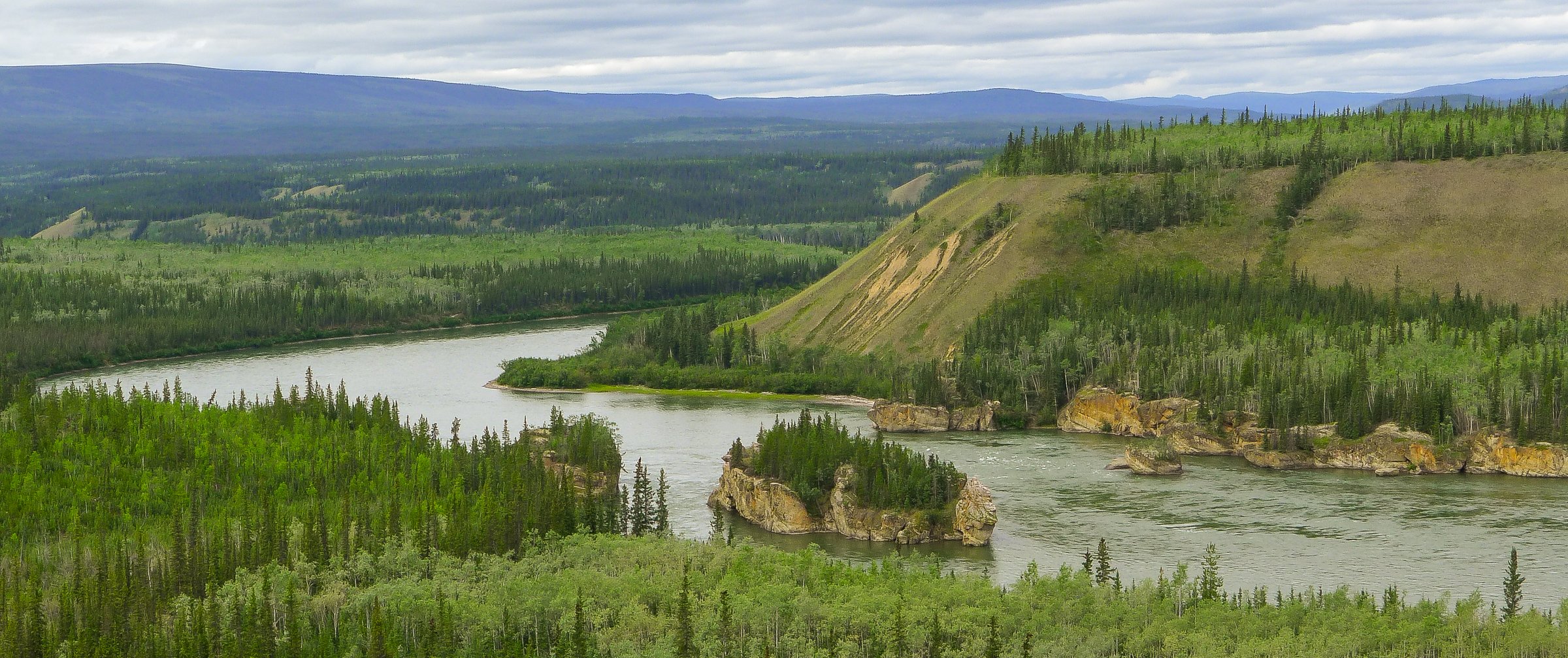 Five Finger Rapids on the Yukon River, regional Yukon landscape