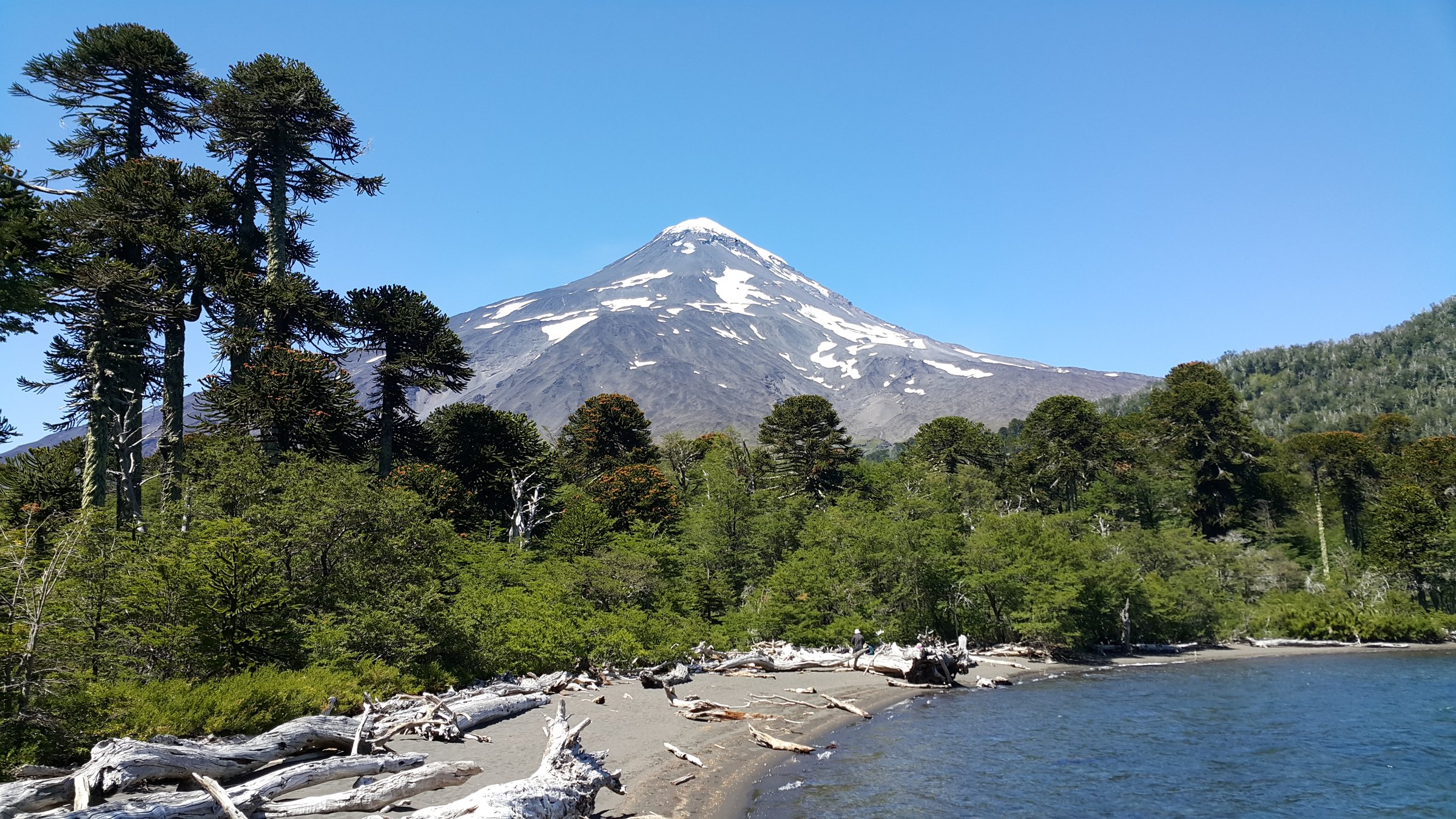 Laguna Huenfuica et Volcán Lanín