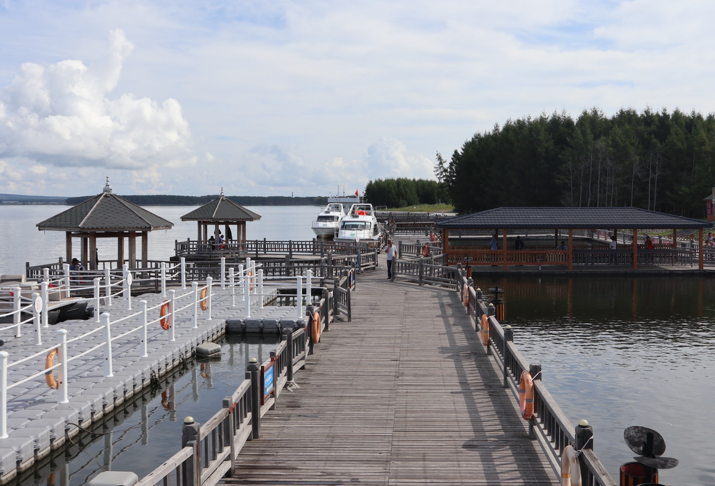 South dock of Bailongchi, the largest of the five Wudalianchi barrier lakes