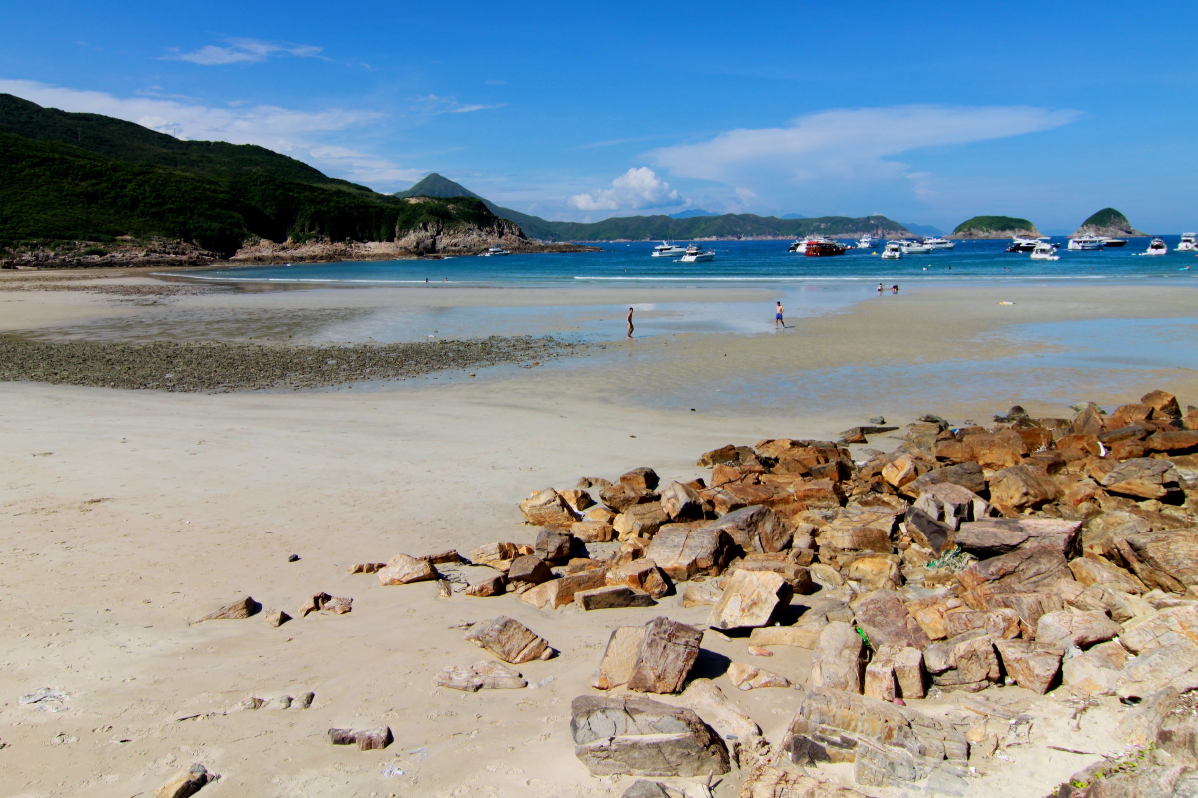 The Tai Long Sai Wan beach on the Sai Kung peninsula, midway along MacLehose Trail Section 2