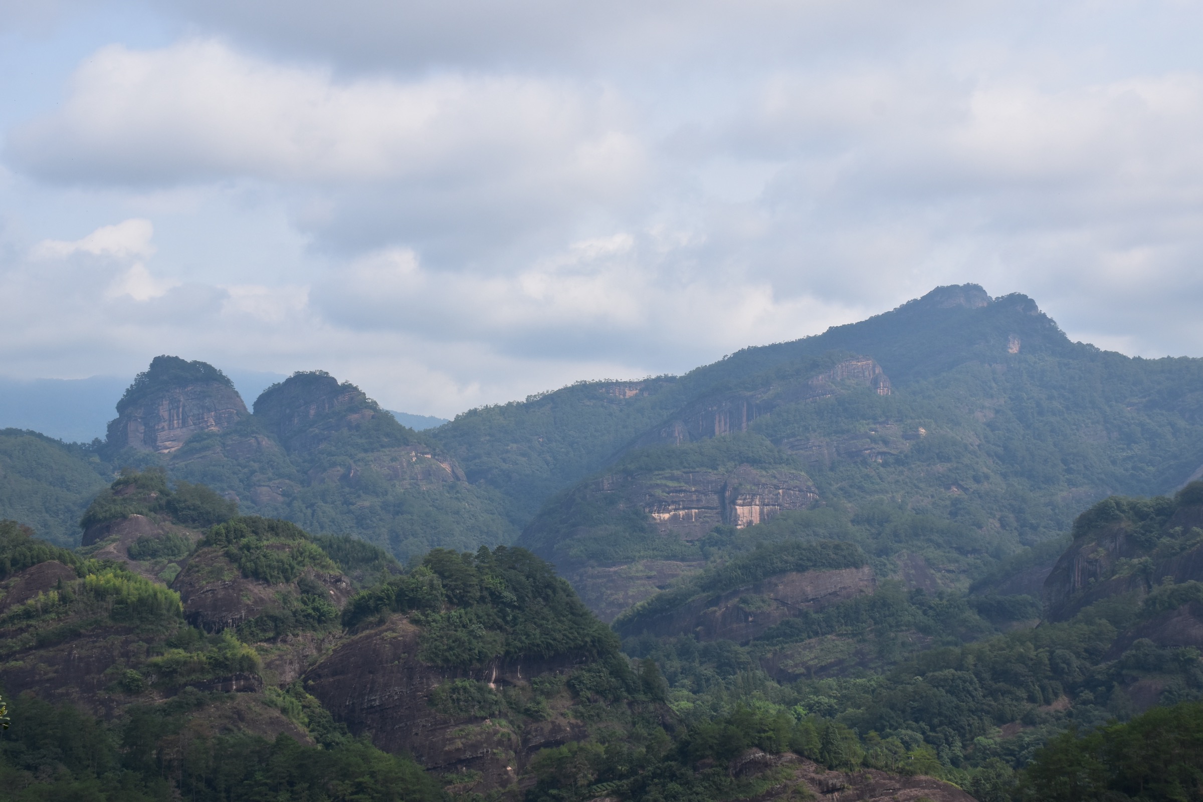 Tianyou Peak seen from the Roaring Tiger Rock viewing platform, Wuyi Mountains