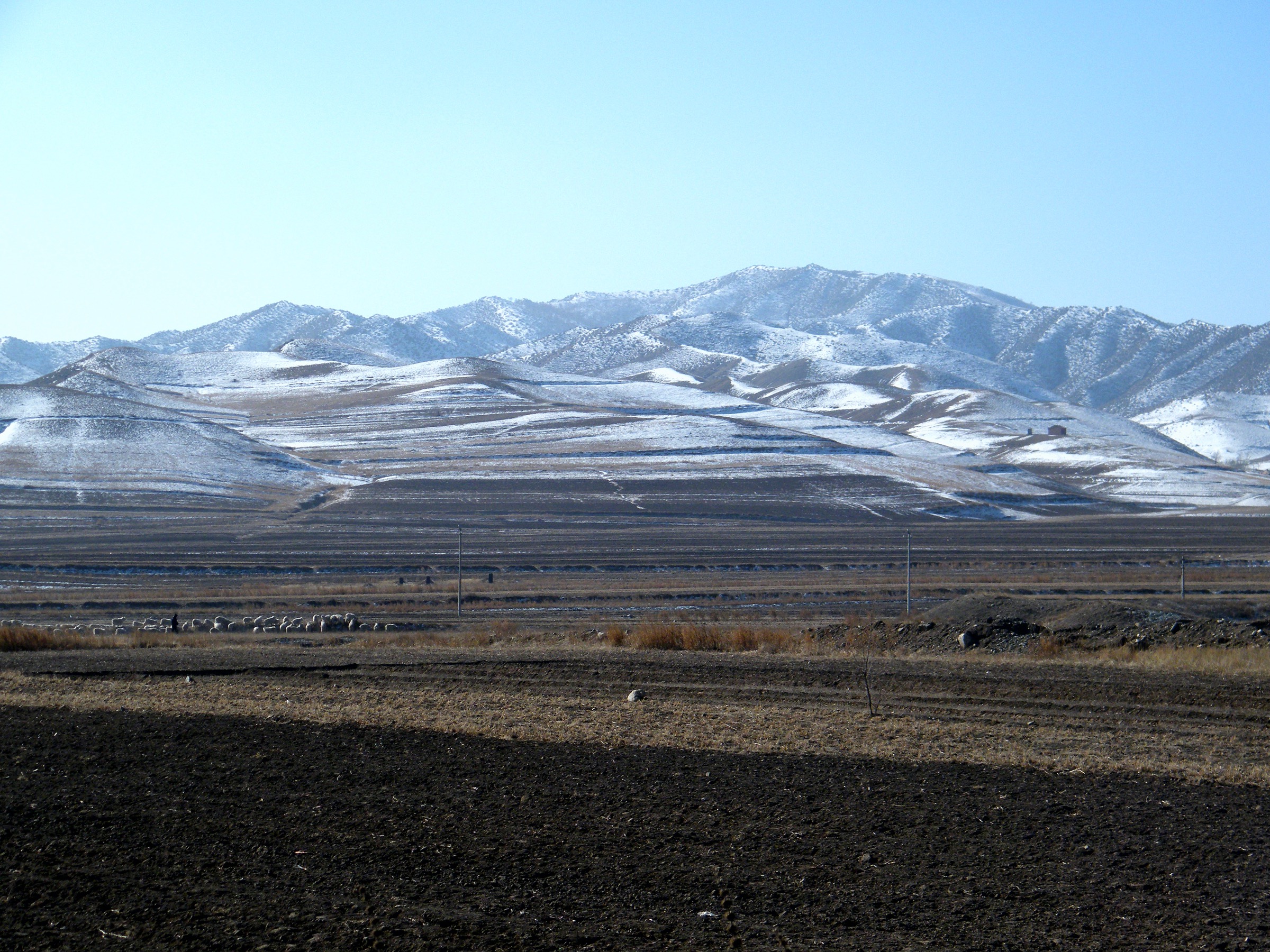 Daqing Mountain in winter, Shiguai District, Baotou, Inner Mongolia