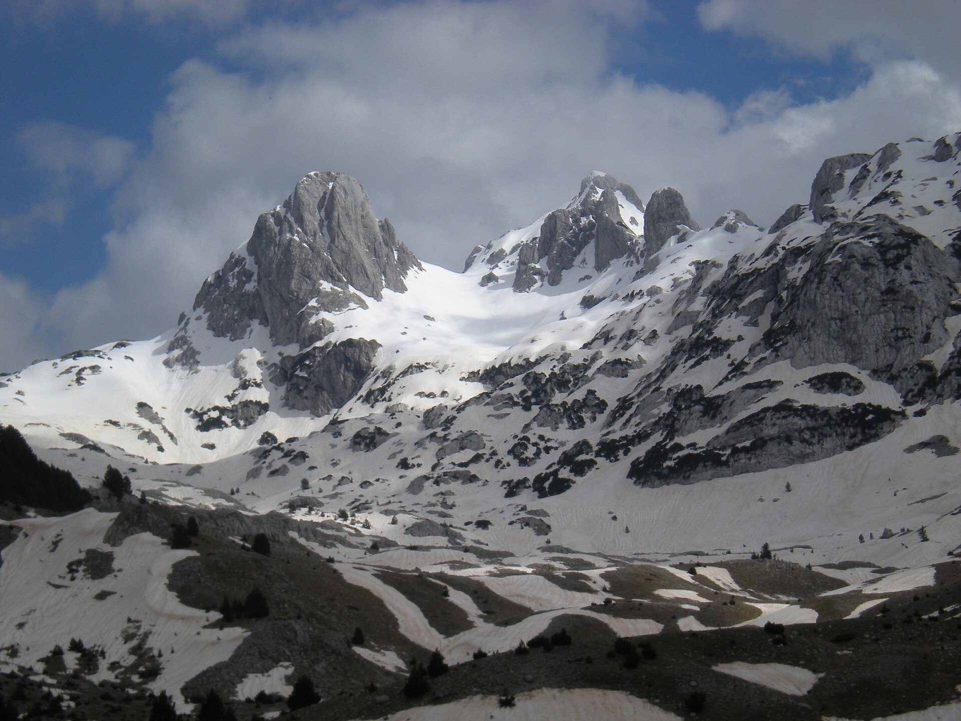 Massif du Prenj : Otiš et Zelena Glava au début du printemps