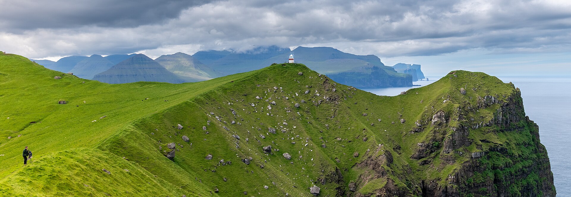 Phare de Kallur sur le promontoire nord de Kalsoy
