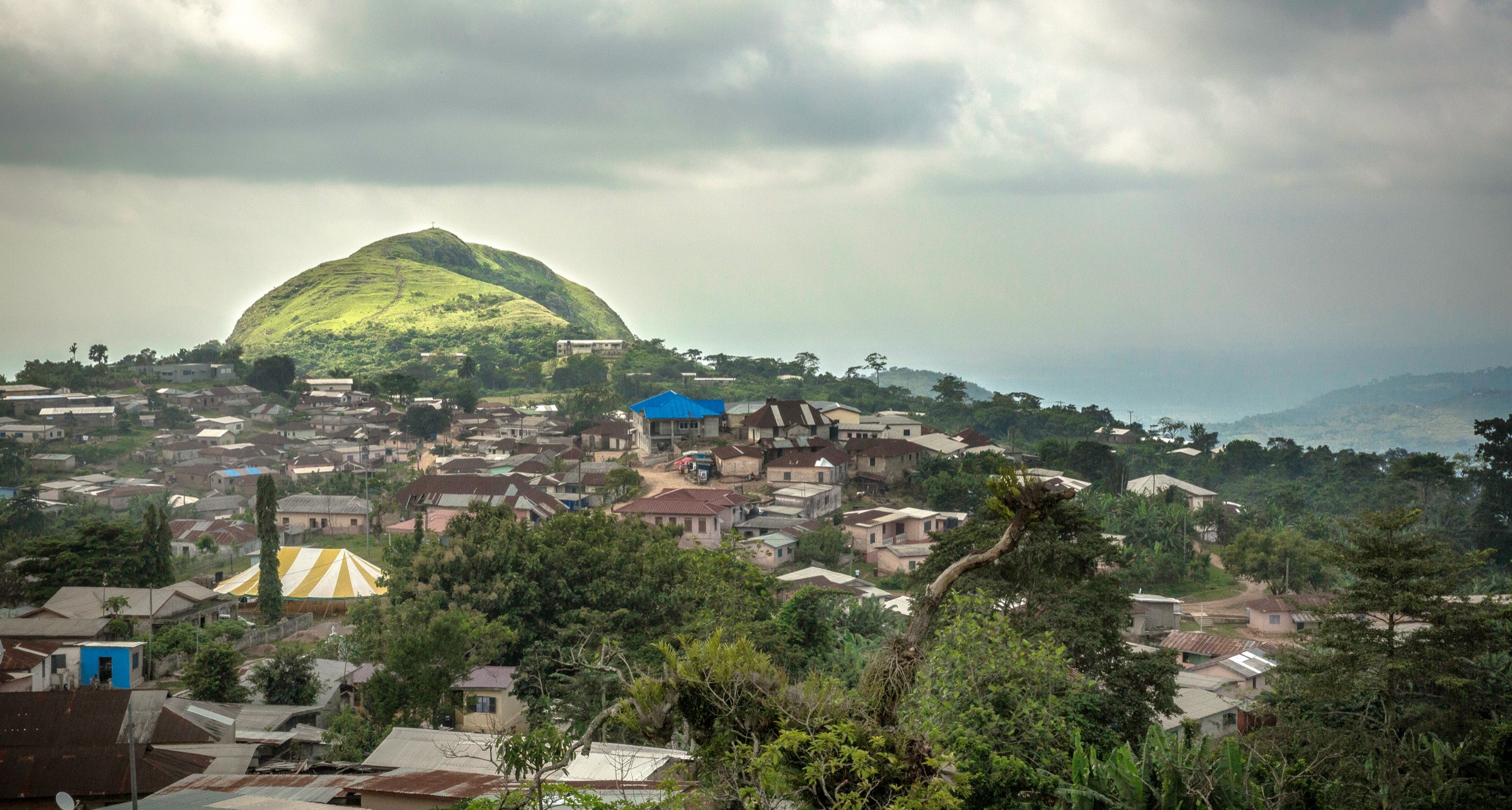 Amedzofe village at the foot of Mount Gemi, Volta Region, Ghana