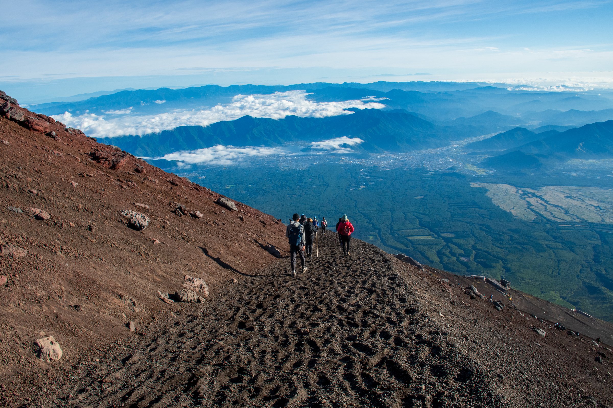 Mont Fuji depuis le Yoshida Trail au lever du soleil