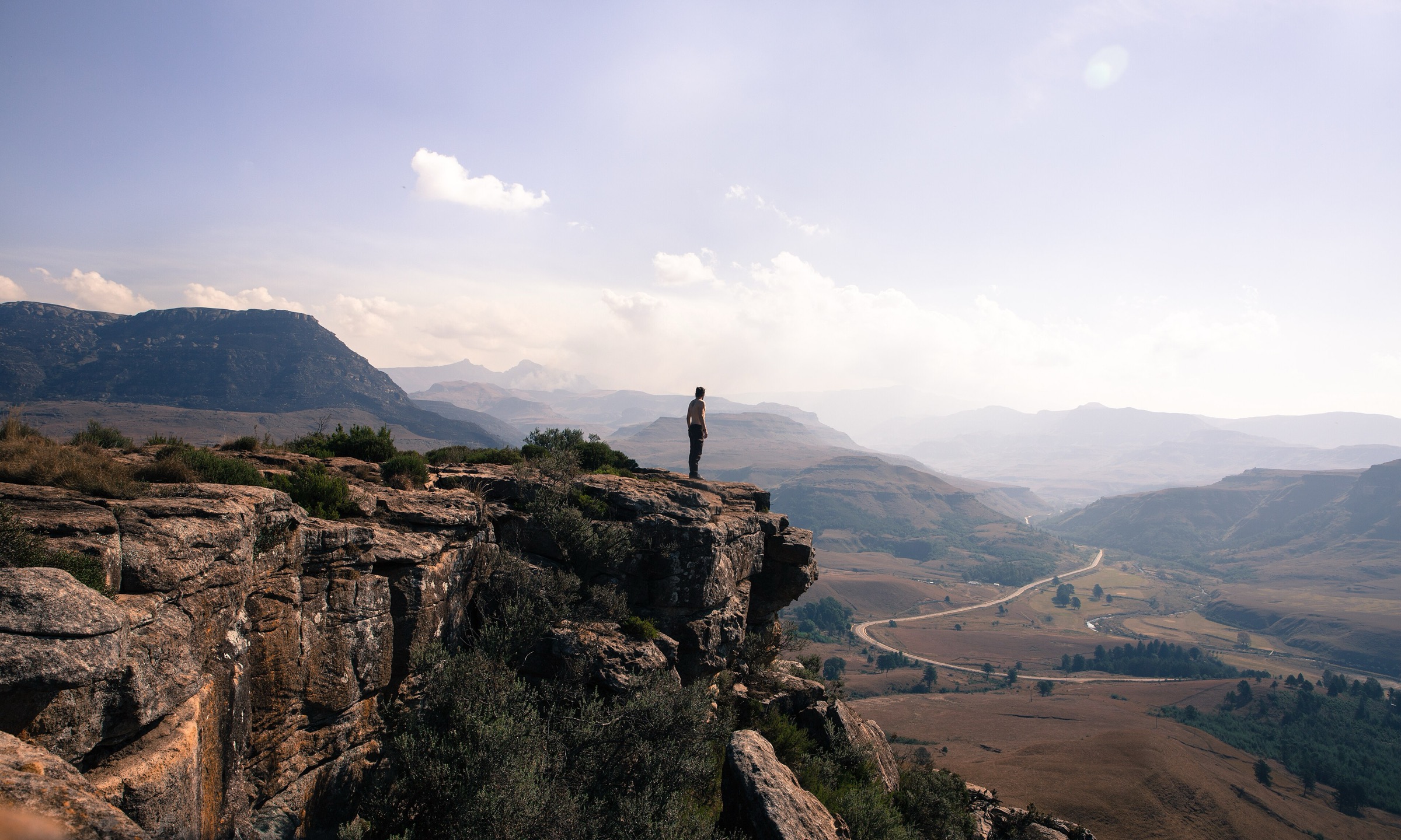 Escarpment cliffs at Sani Pass on the Lesotho-KwaZulu-Natal border