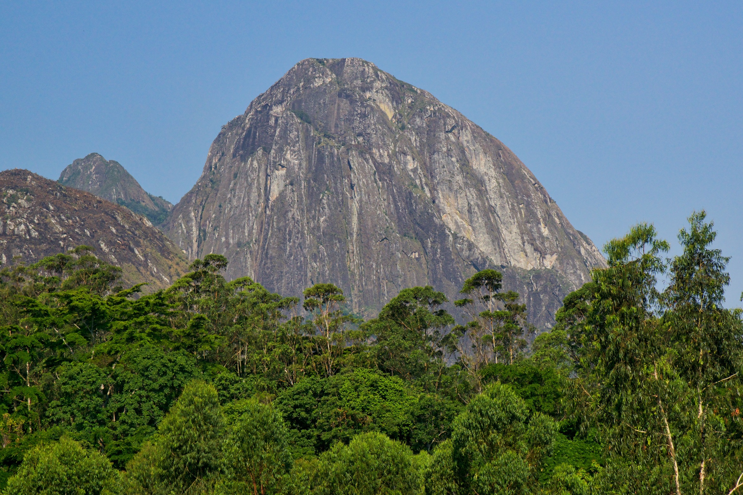 The Mulanje Massif from the Likhubula side, with Chambe Peak visible