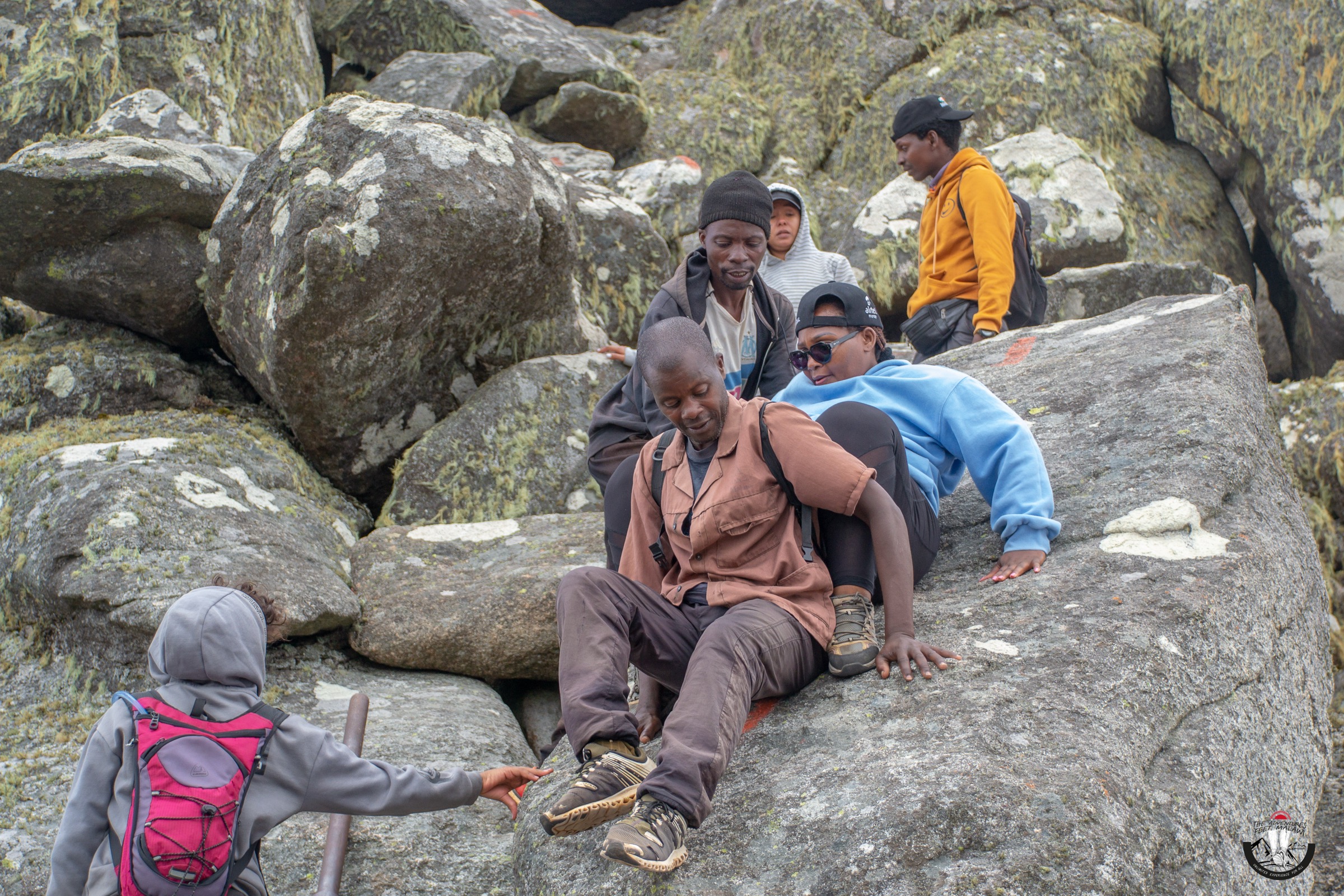On the Sapitwa summit boulders, Mulanje Massif