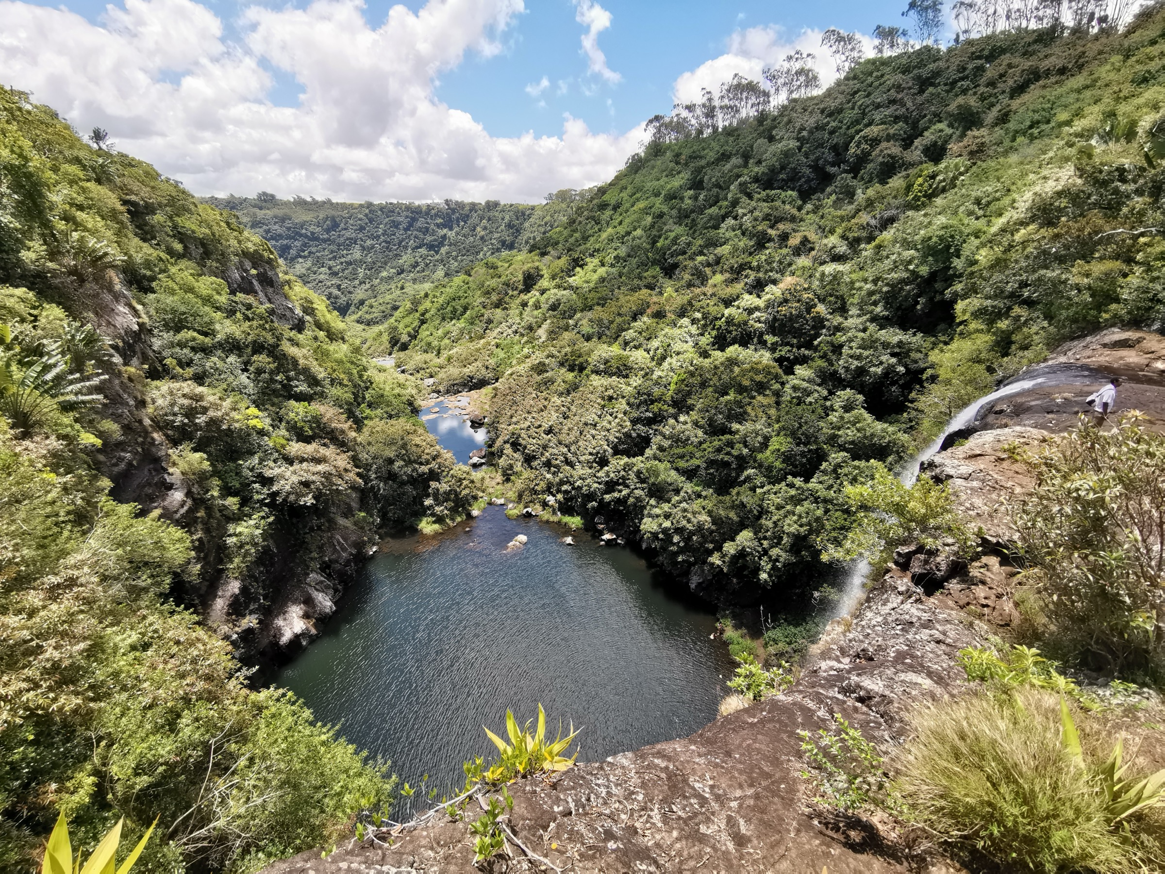 Upper section of Tamarind Falls (Seven Cascades) on the central plateau of Mauritius