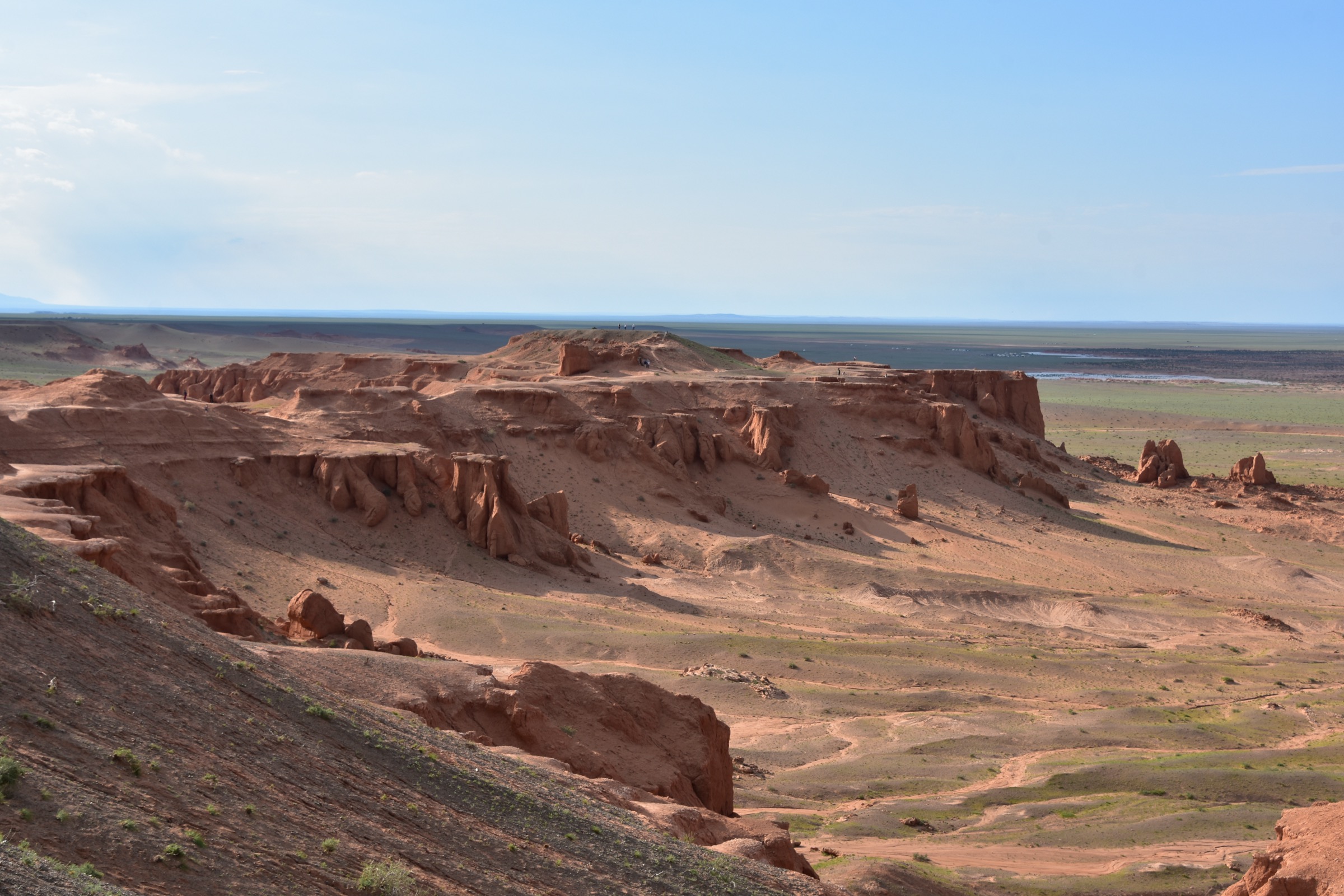 Falaises de grès rouge de Bayanzag, les Flaming Cliffs du désert de Gobi