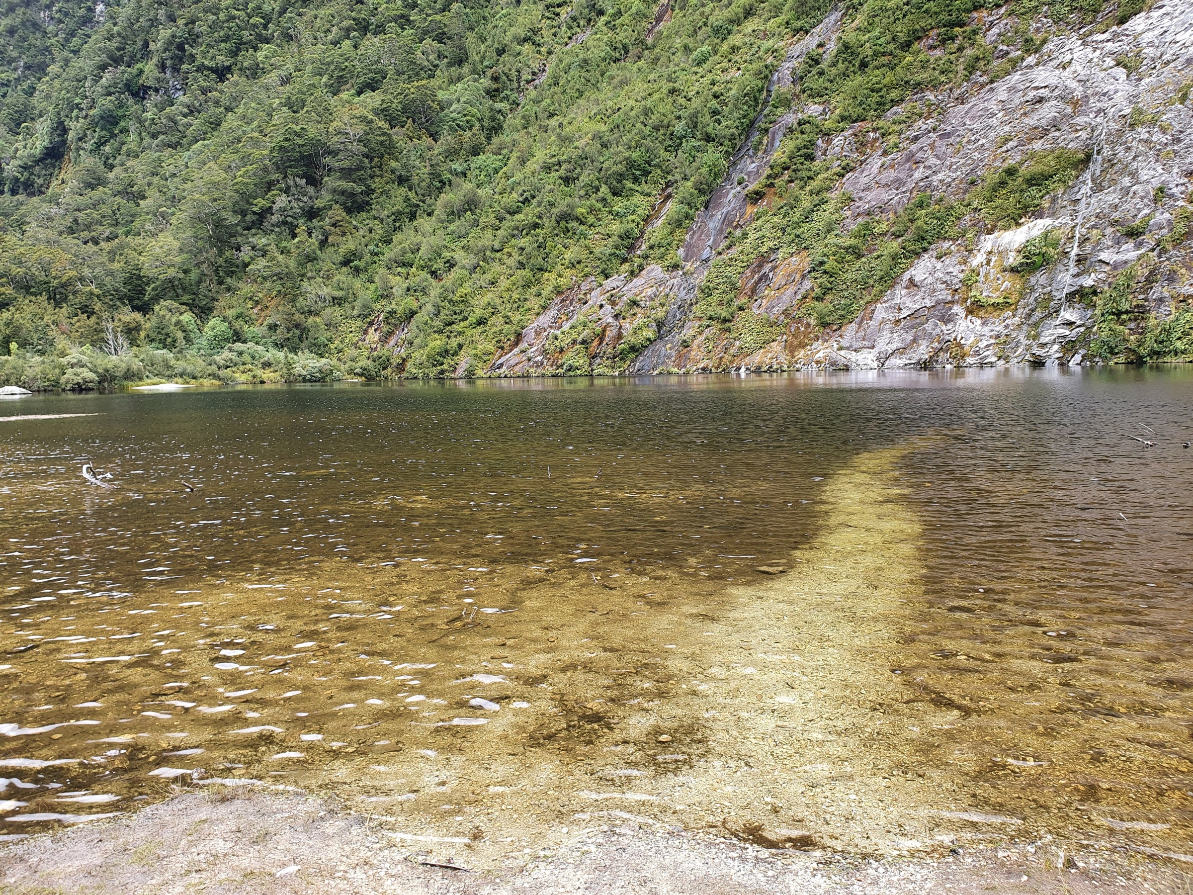 Hidden Lake beside the Milford Track in the Clinton Valley