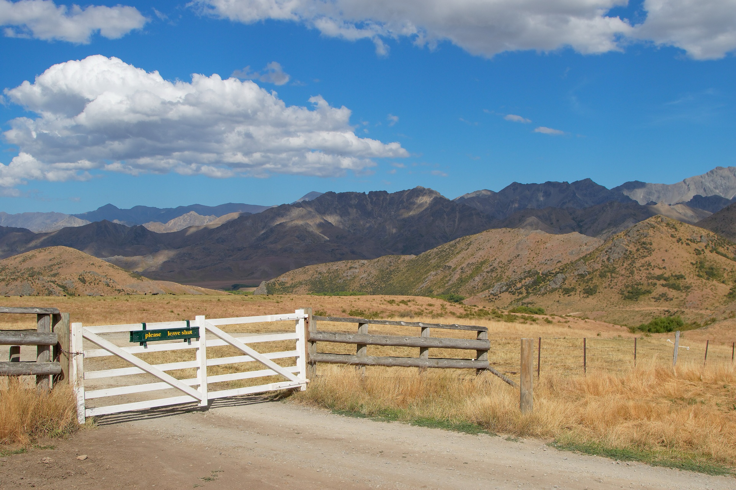 Ferme de la Molesworth Station, hauteurs, Marlborough, Nouvelle-Zélande