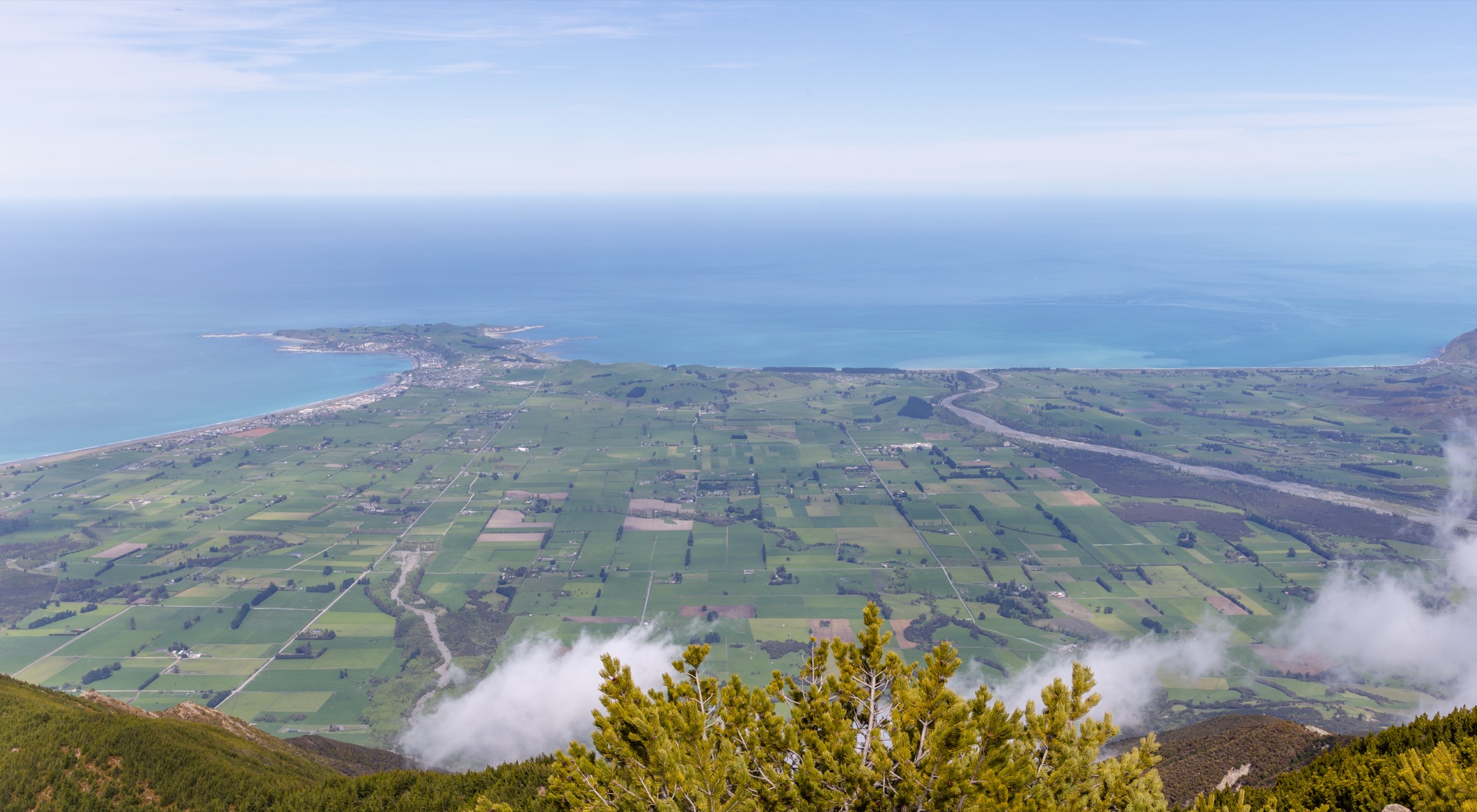 View of Kaikōura Peninsula from the Kaikōura Ranges near Mt Fyffe Hut, New Zealand