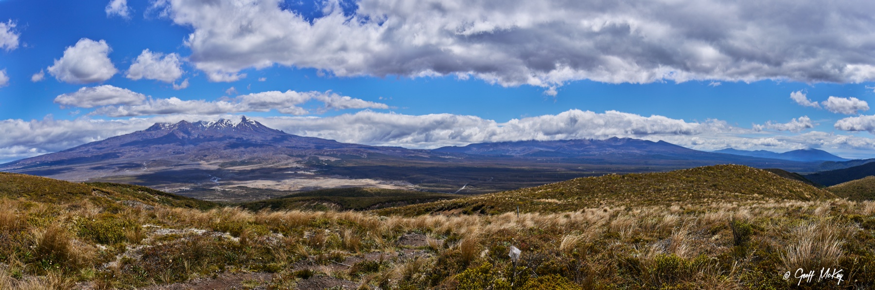 Panorama vers le Central Plateau depuis une sortie dans la Kaimanawa Range