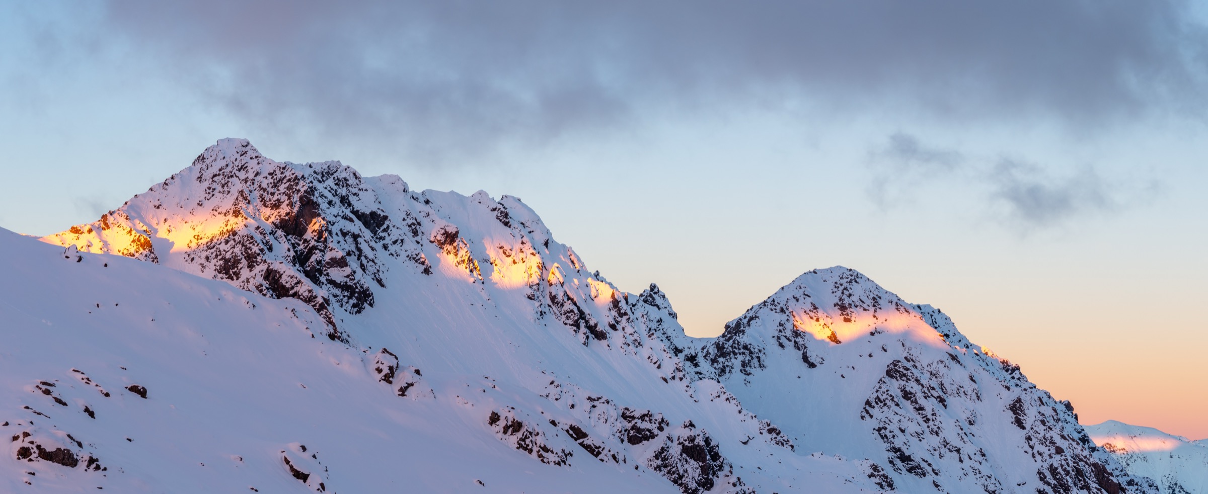 Peaks between Hukere Stream and Shift Creek in central Nelson Lakes, New Zealand