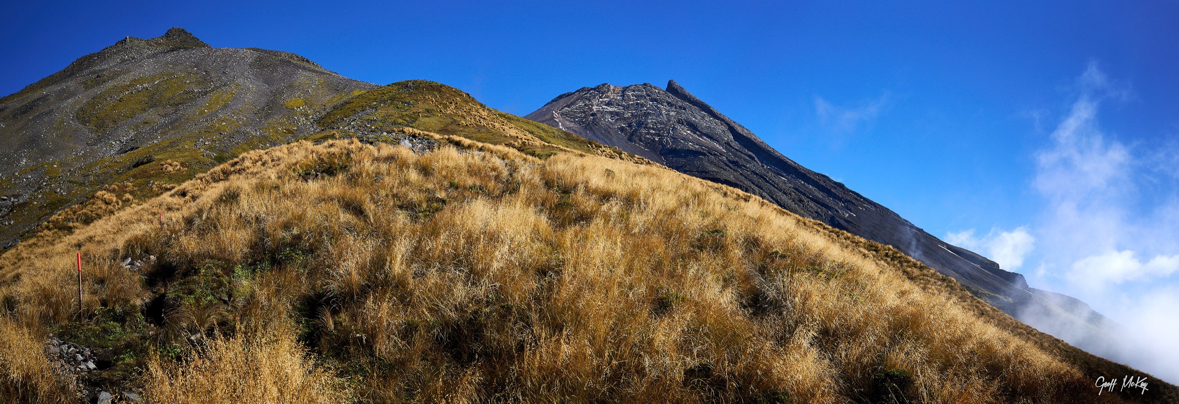 Panorama de Panitahi / Fanthams Peak sur le flanc du mont Taranaki