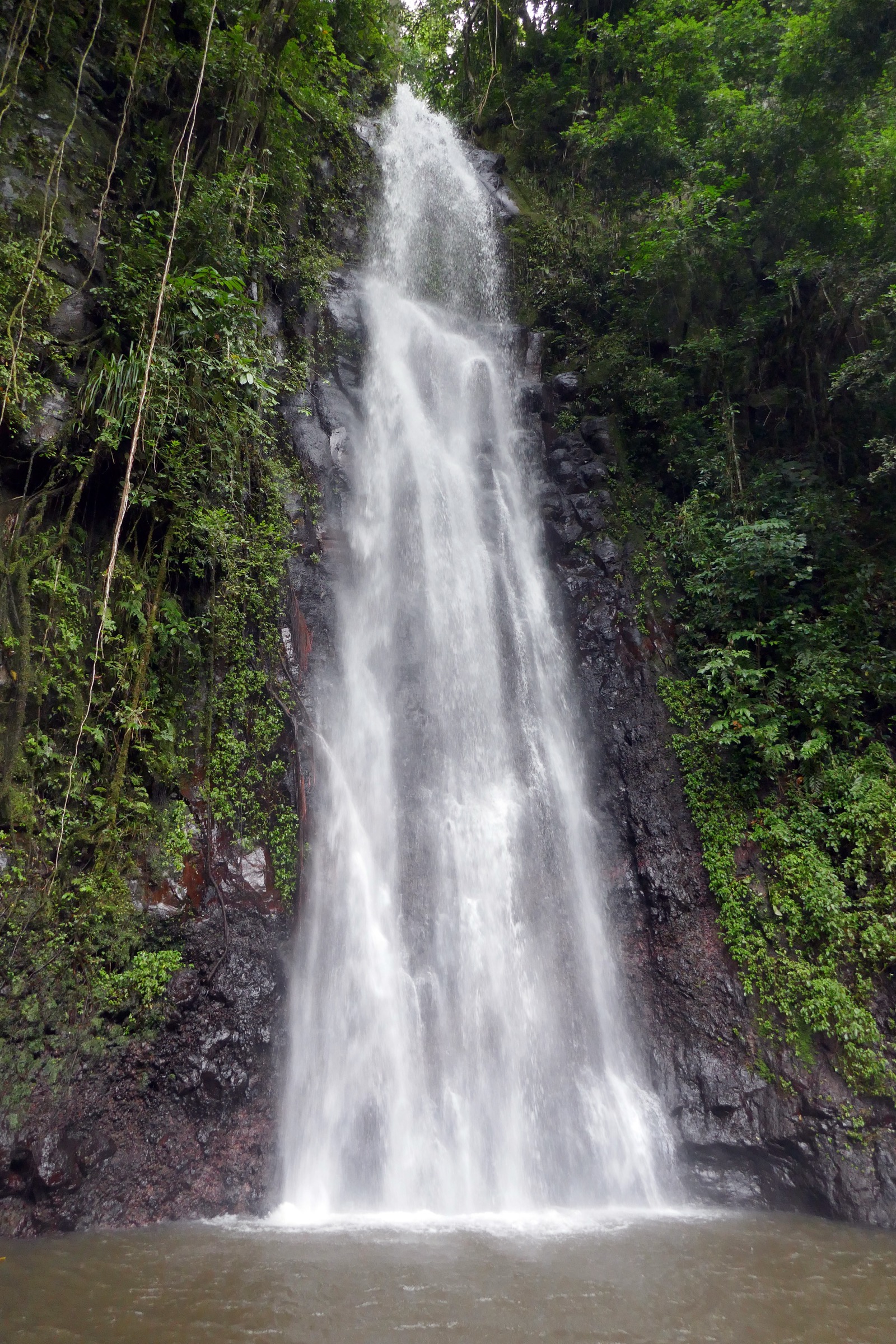 Cascade de la Cascata São Nicolau dans les hautes terres centrales de São Tomé