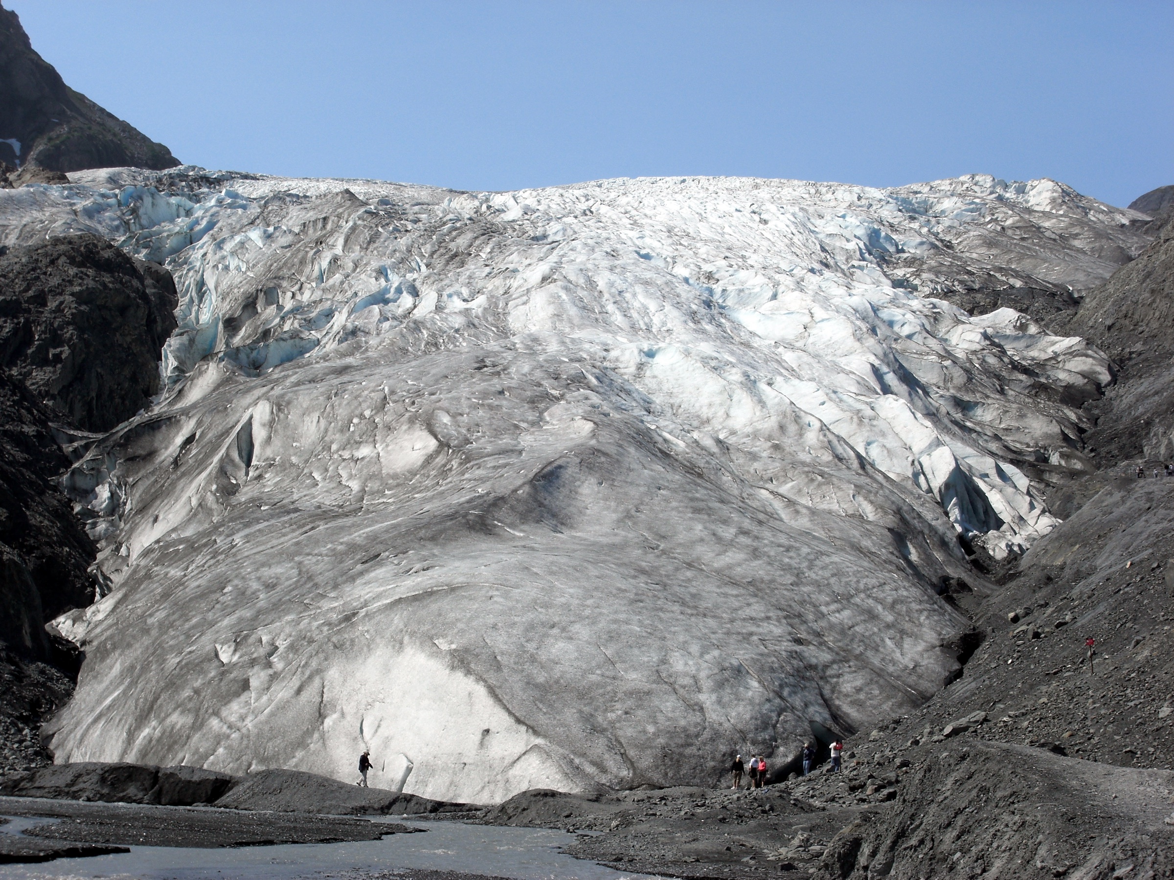 Exit Glacier vu depuis le sentier d'observation bas, Kenai Fjords National Park, Alaska