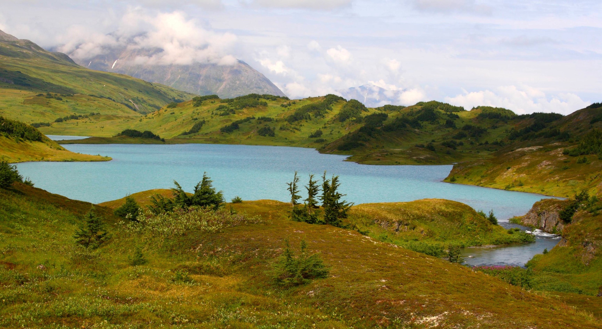 Lost Lake dans les hautes prairies près de Seward, Alaska