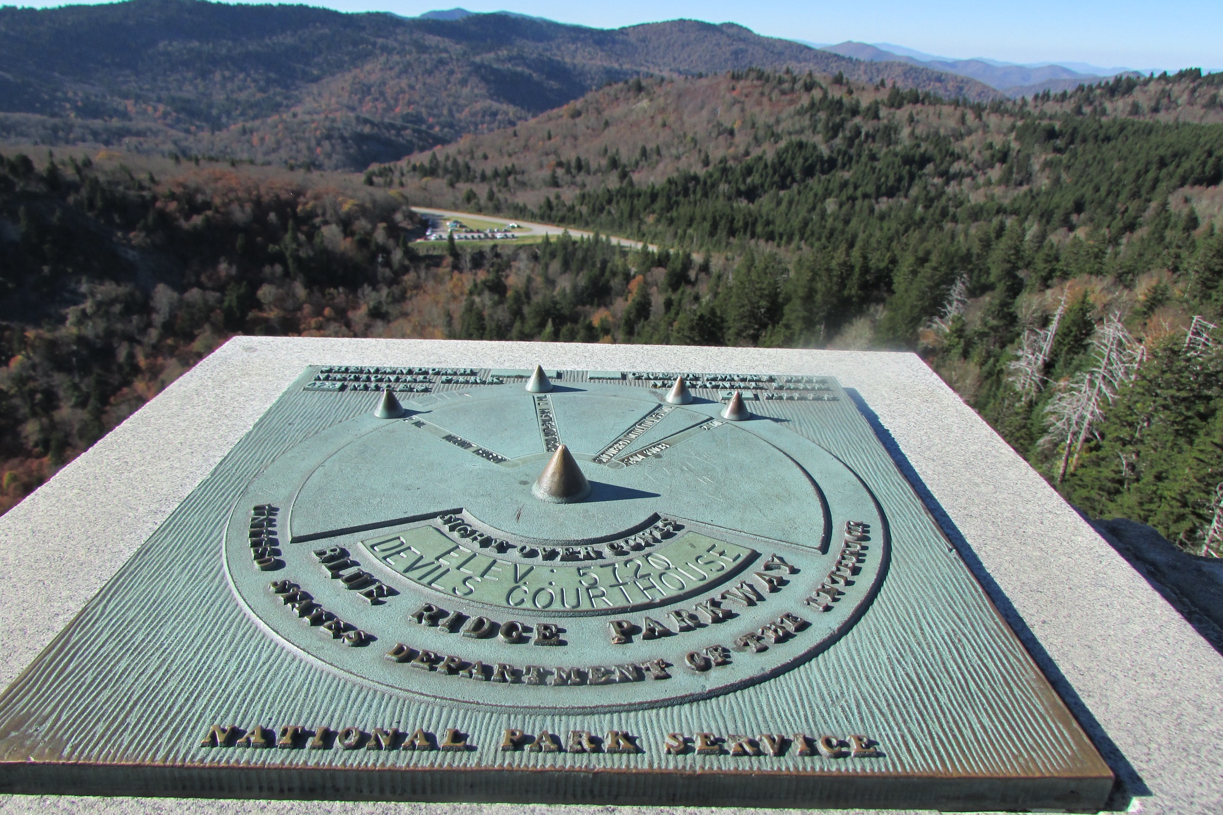 View from Devils Courthouse on the Blue Ridge Parkway, western North Carolina