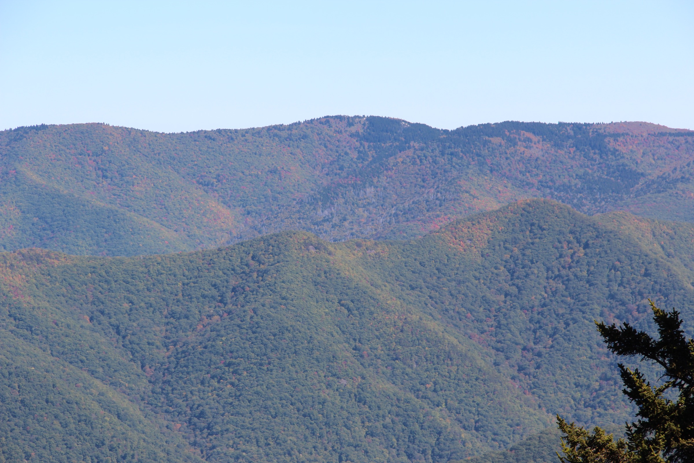 Shining Rock in the Great Balsam Mountains, seen from the Haywood-Jackson Overlook