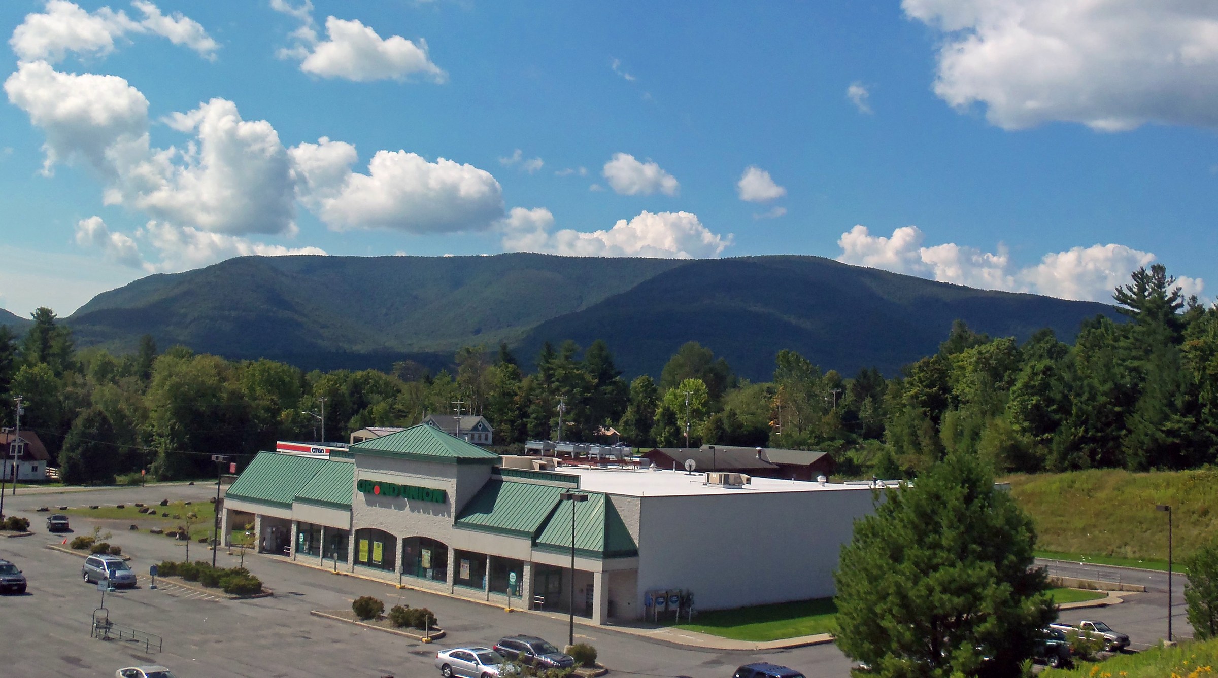 Plateau Mountain vu depuis le village de Hunter, New York