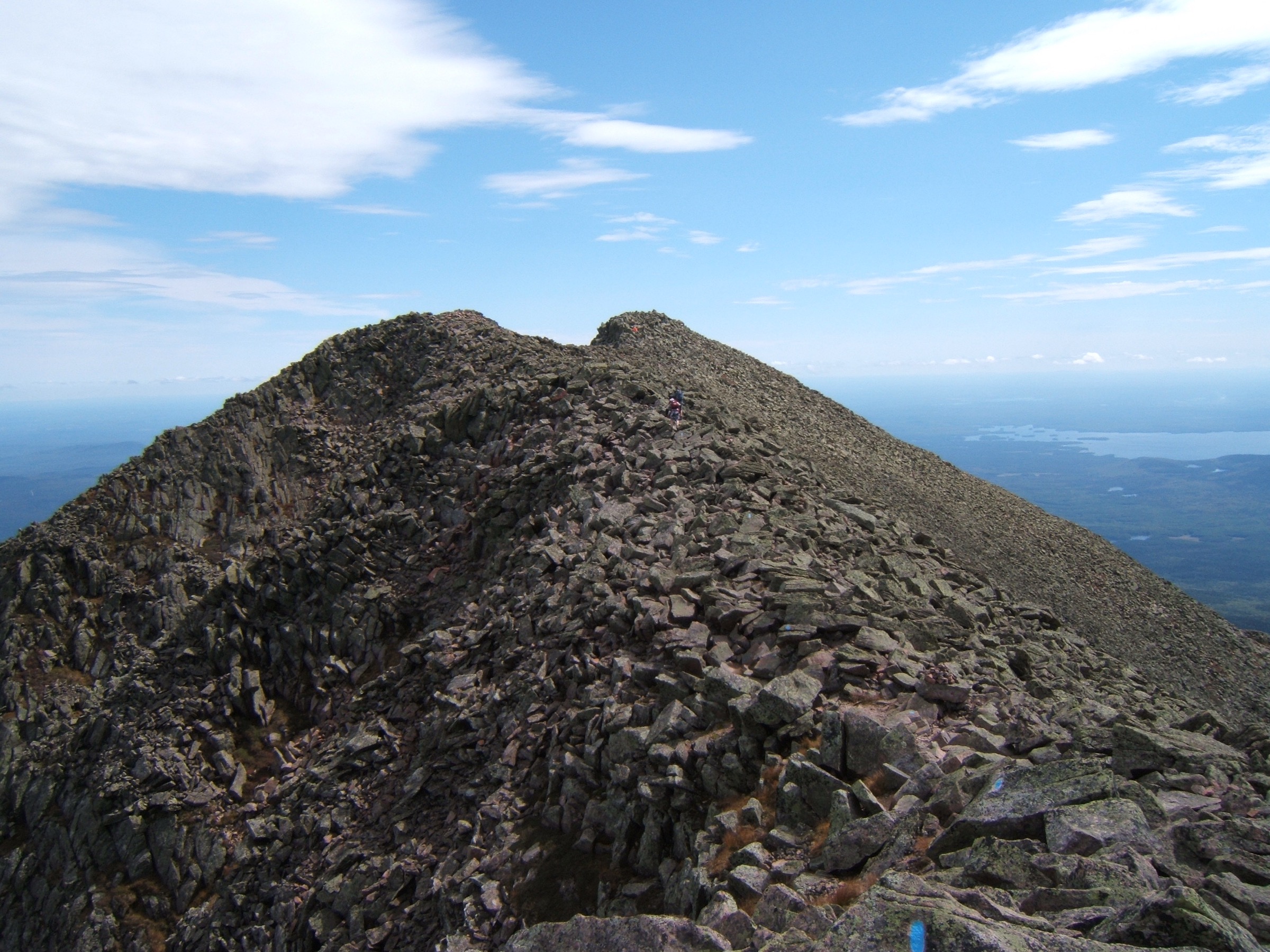 The Knife Edge on Katahdin between Pamola Peak and Baxter Peak