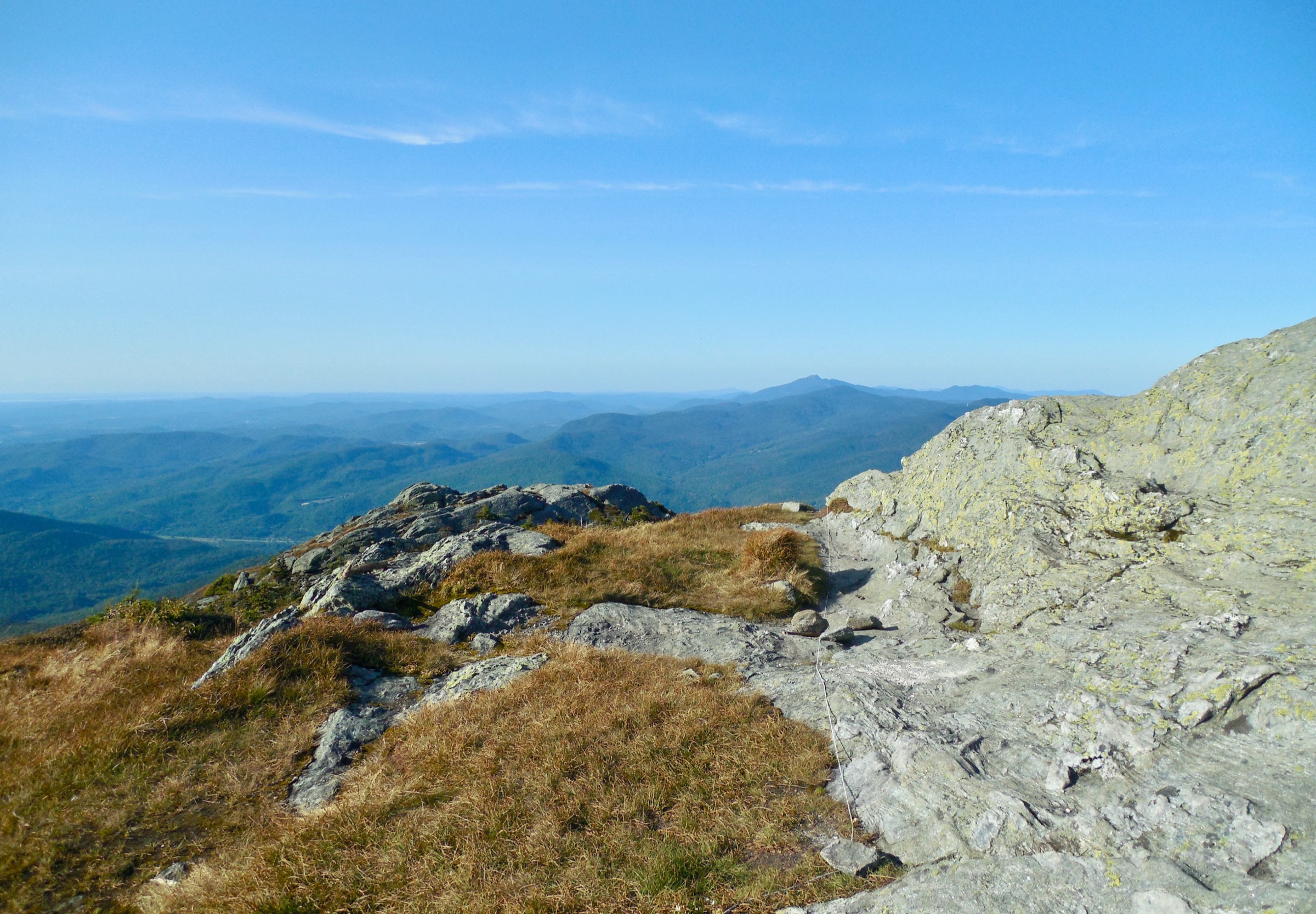 Camel's Hump summit rocks looking north