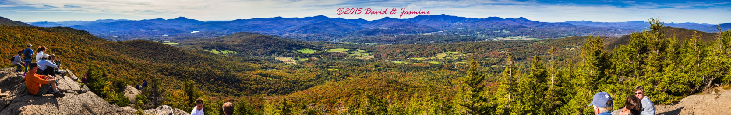 Panoramic view from Stowe Pinnacle