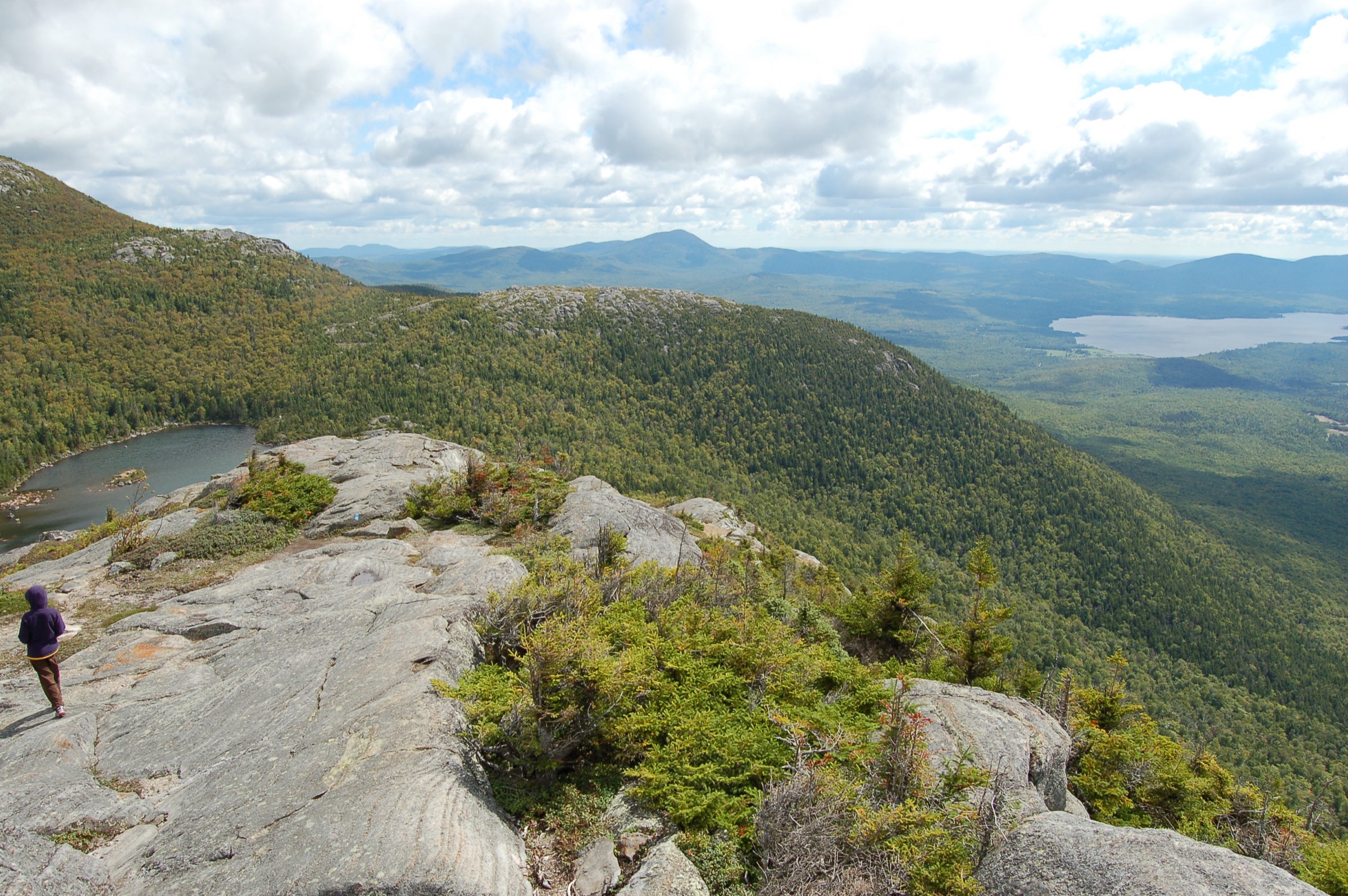 Tumbledown Pond and Webb Lake seen from the summit of Tumbledown Mountain