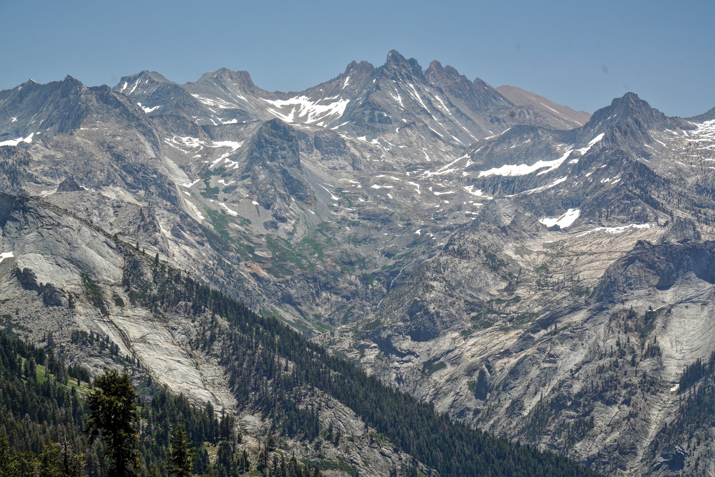 View from the summit of Alta Peak towards the Valhalla and Kaweah Ridge