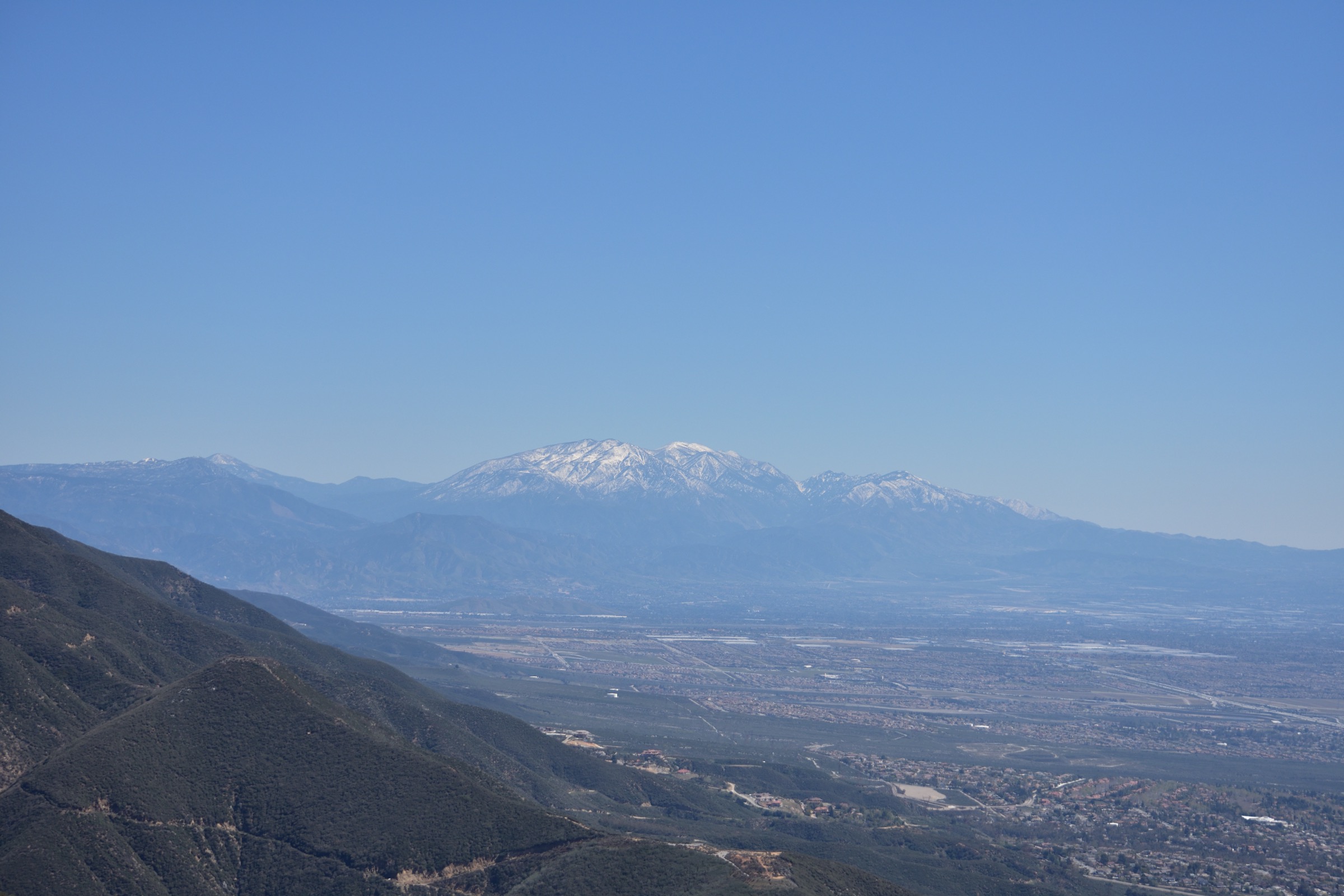 San Gorgonio Mountain range seen from Frankish Peak summit