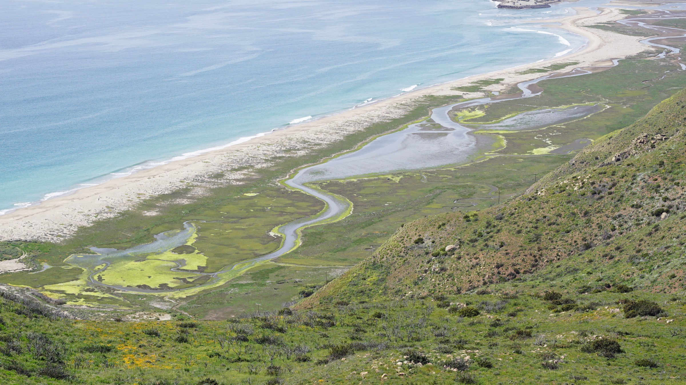Mugu Lagoon and the Pacific from the Mugu Peak Trail in Point Mugu State Park