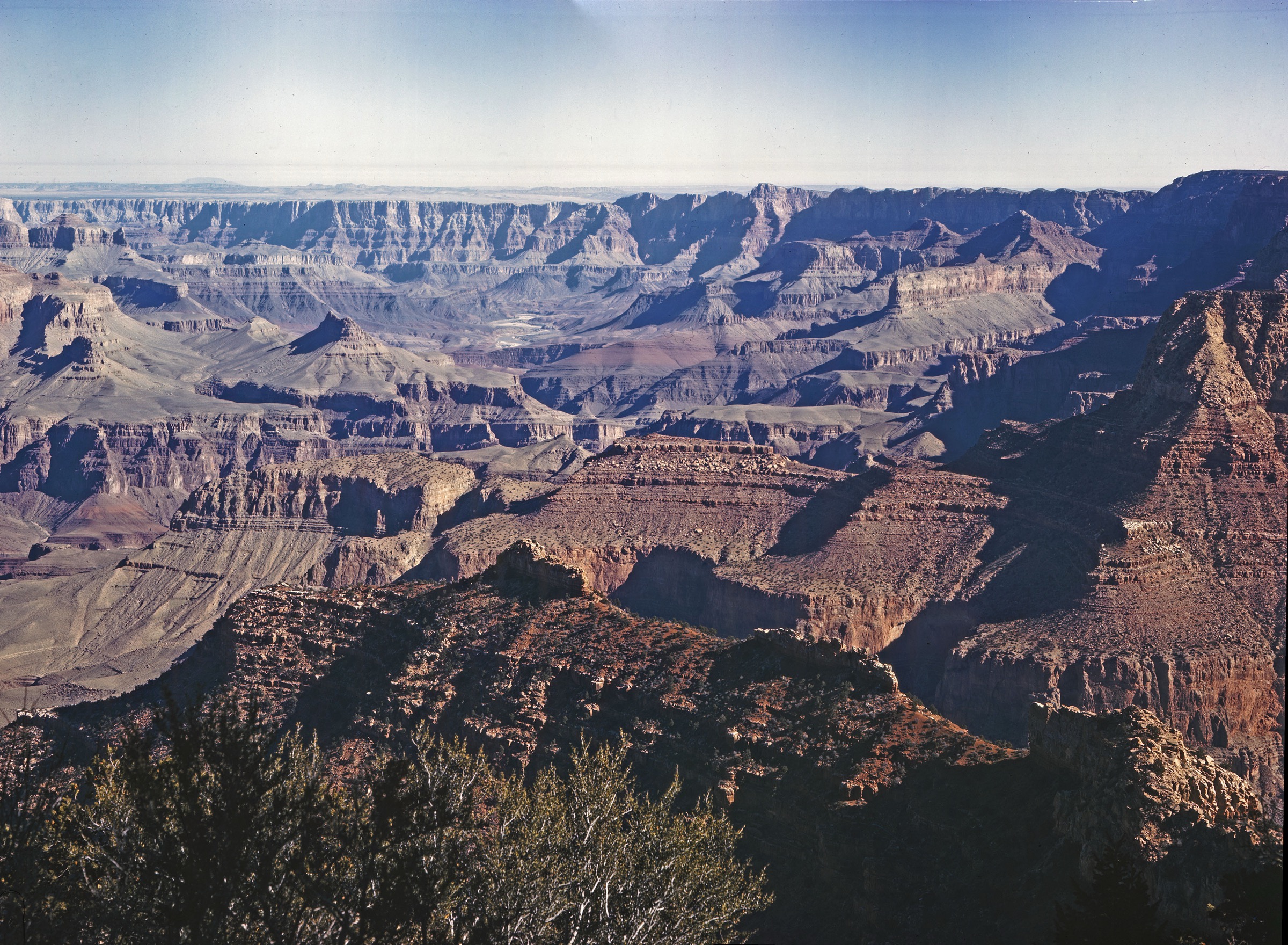 View east from Grandview Point over the eastern Grand Canyon, showing Horseshoe Mesa and the Redwall Limestone, Arizona